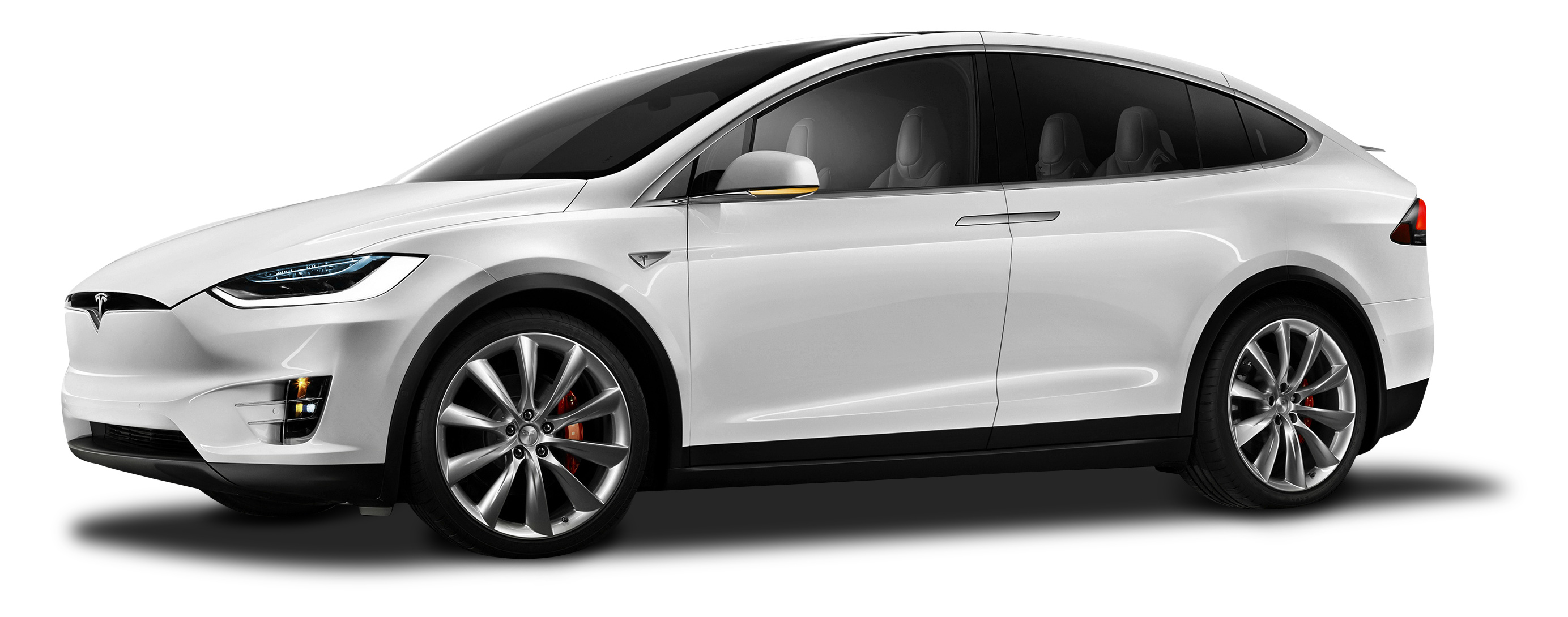 Tesla Model X, White car, Range Rover Sport, BMW X6, 2770x1090 Dual Screen Desktop