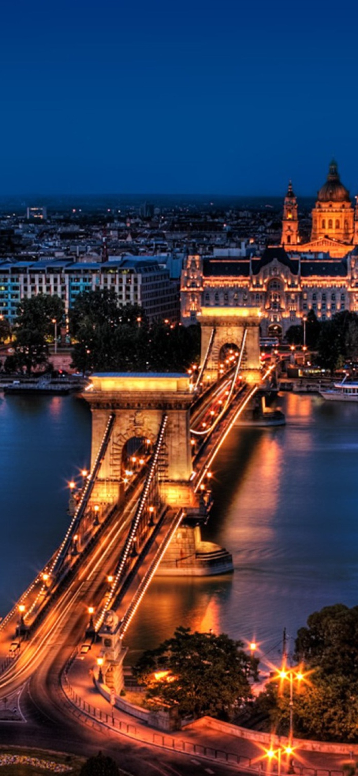 Budapest: The capital of Hungary, formed in 1873 from the towns of Buda and Pest. 1170x2540 HD Background.
