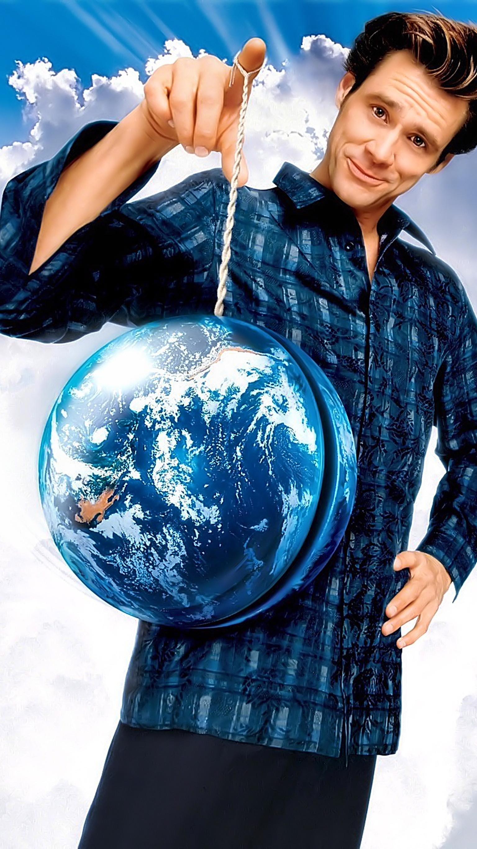 Bruce Almighty, Top free backgrounds, Jim Carrey, Divine comedy, 1540x2740 HD Phone