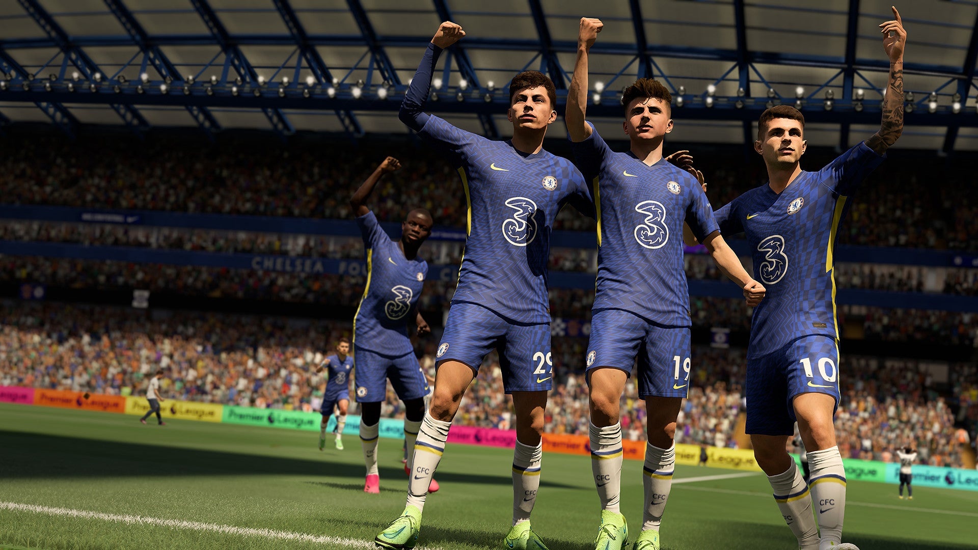 FIFA Soccer (Game): EA Sports 22 Legacy Edition, Nintendo Switch, Features the latest kits, clubs, and squads. 1920x1080 Full HD Wallpaper.