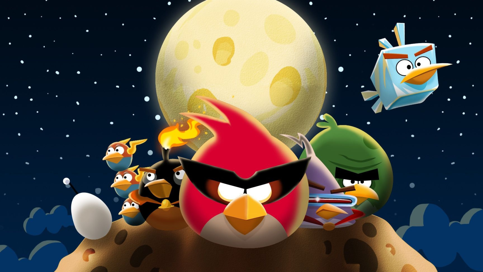 Angry Birds Space wallpapers, Galactic scenery, Cosmic adventures, Bird characters, 1920x1080 Full HD Desktop