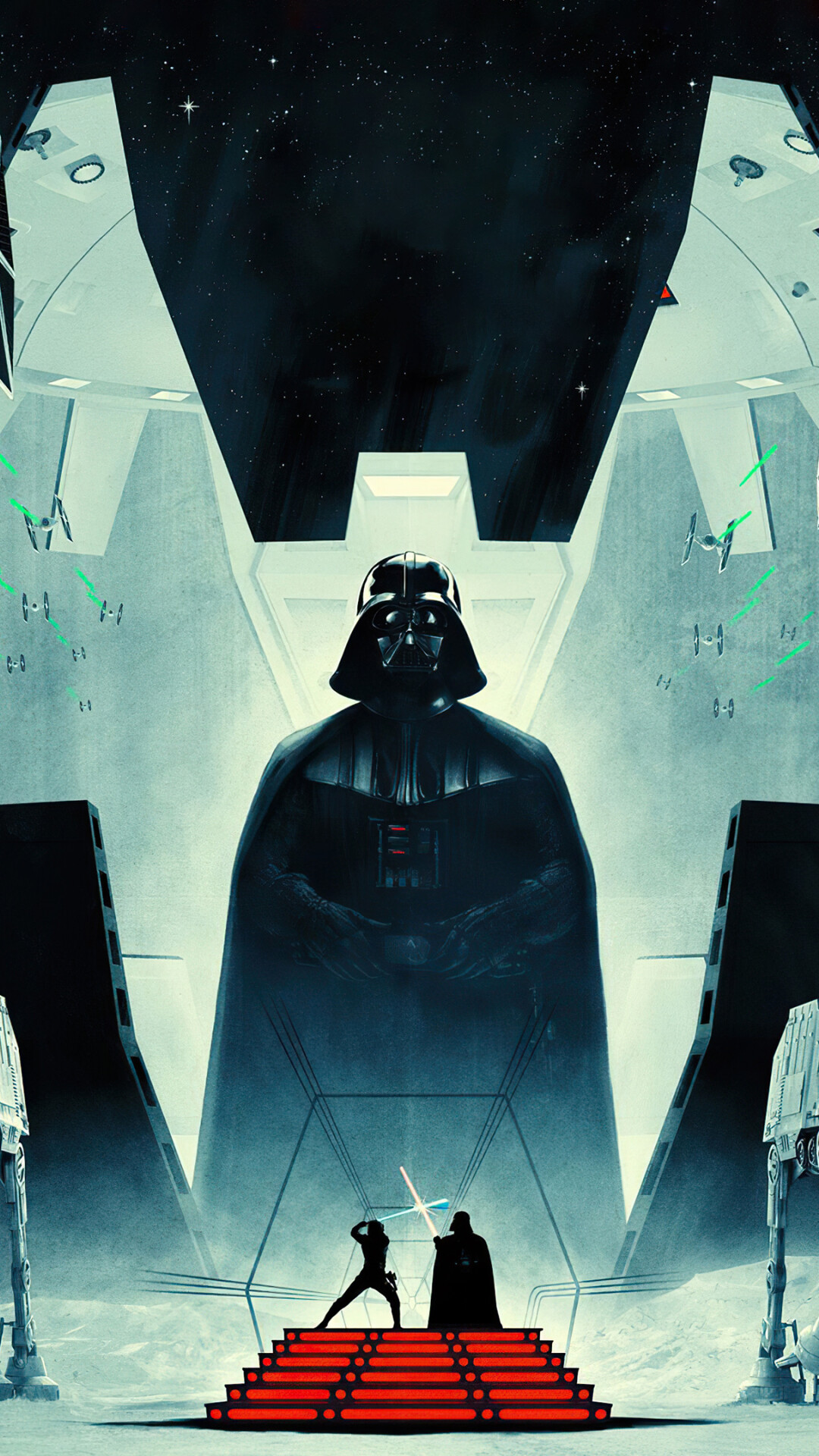Star Wars: The adventures of Luke Skywalker, Han Solo, Princess, Leia, Darth Vader. 1080x1920 Full HD Wallpaper.