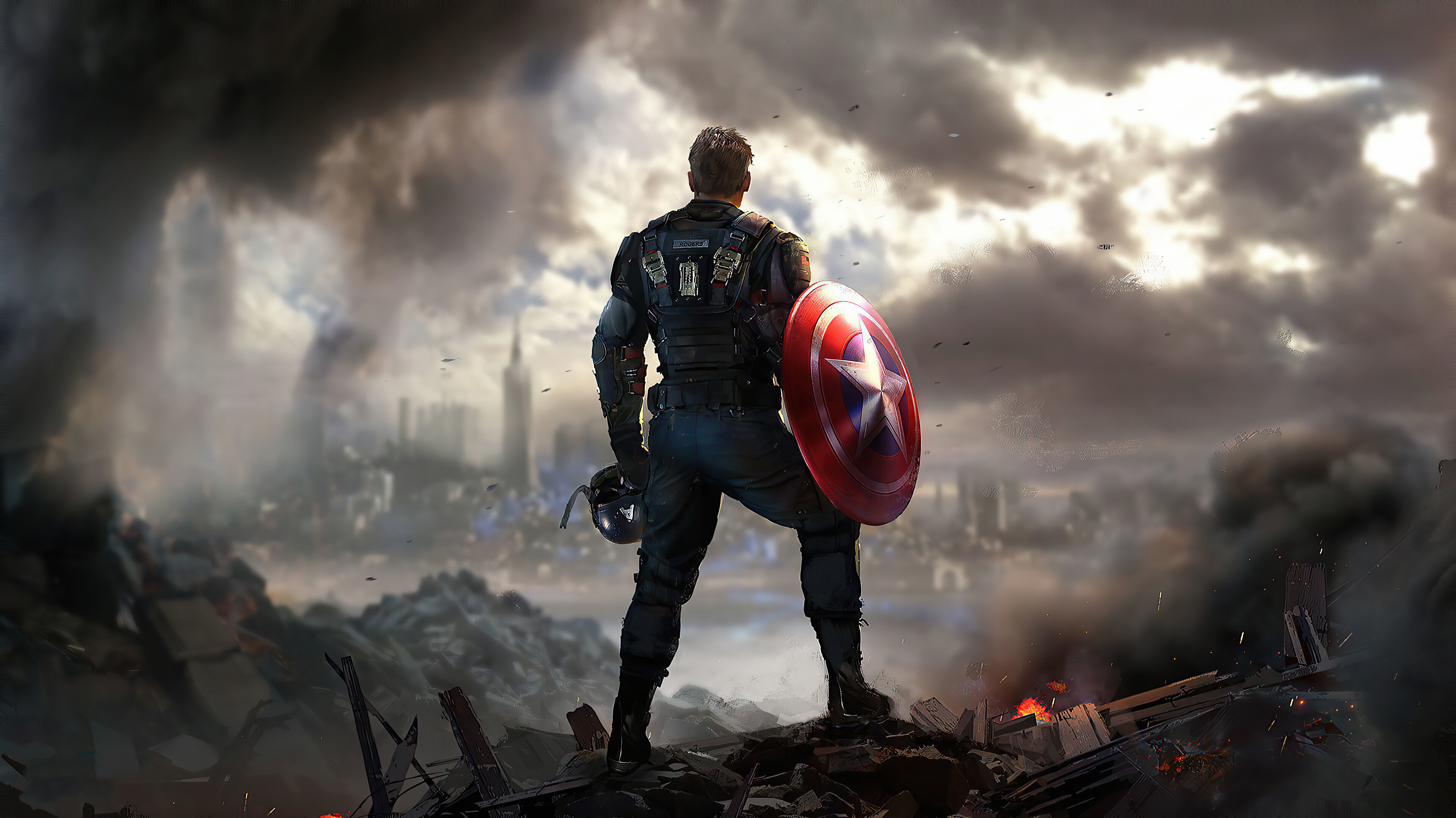 Avengers: Captain America, Marvel, Steve Rogers. 3840x2160 4K Wallpaper.