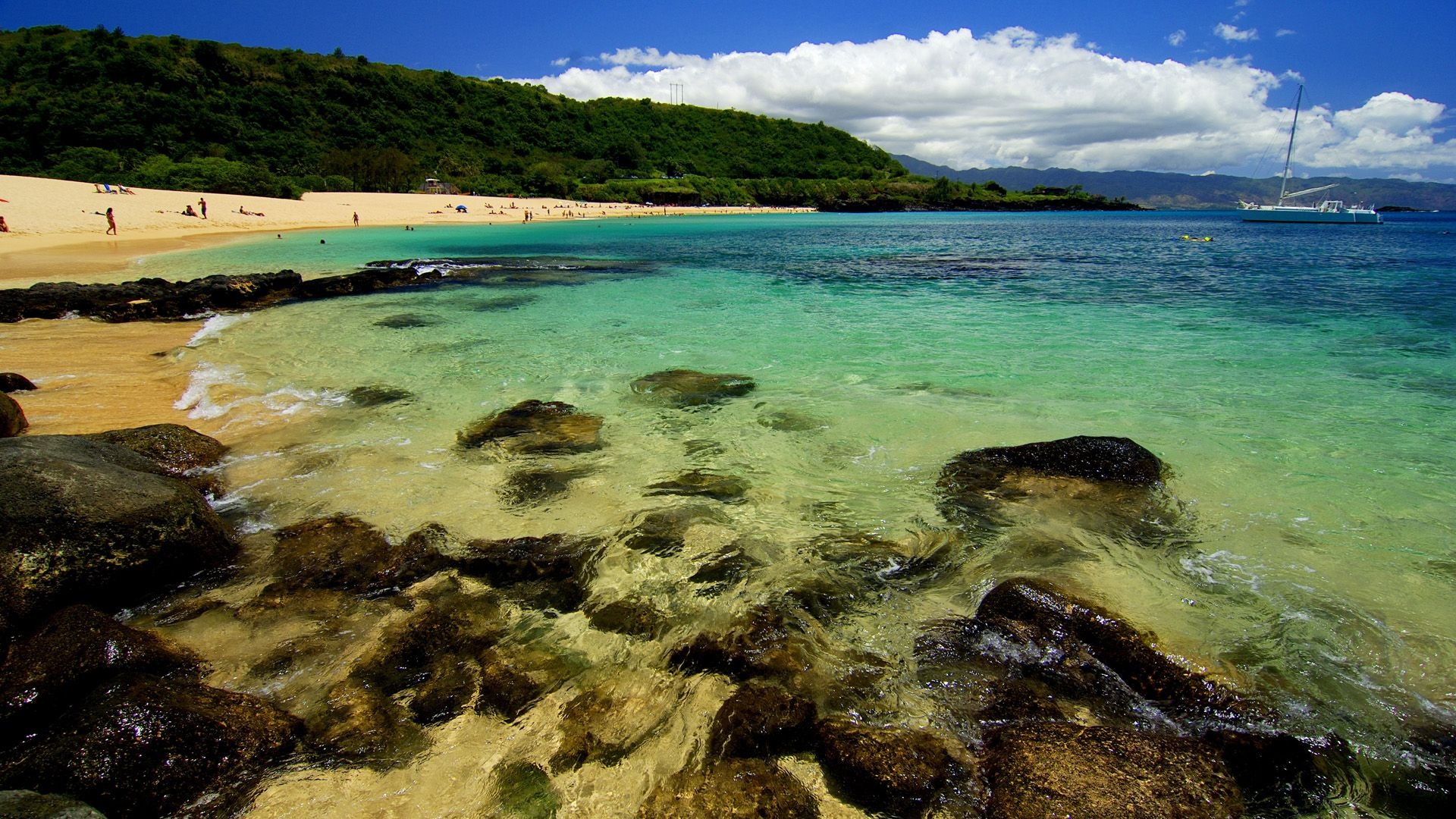 Hawaiian Islands, 32 Waimea Bay, Nature, 1920x1080 Full HD Desktop