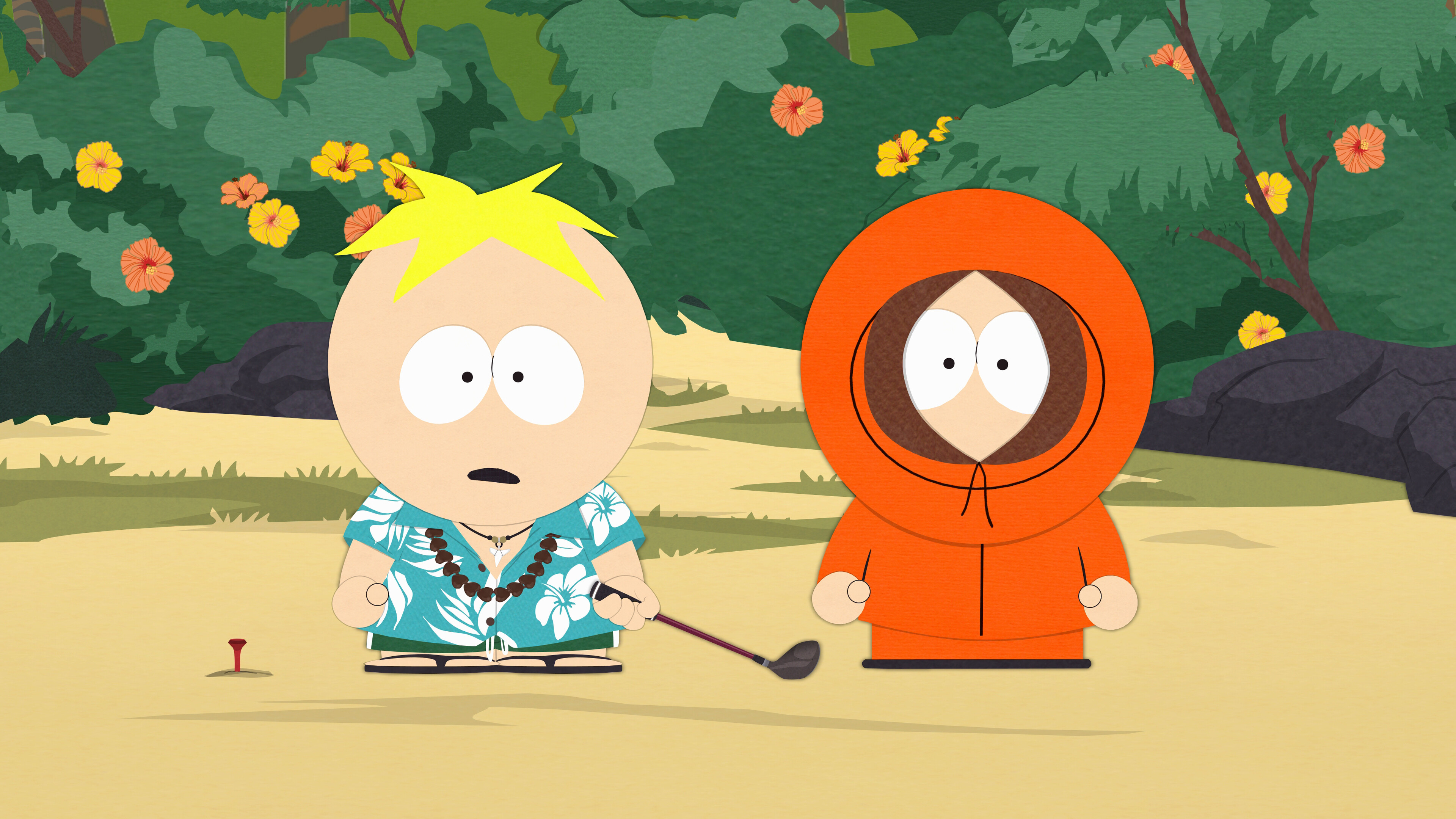 South Park: Kenny McCormick and Leopold "Butters" Stotch. 3840x2160 4K Wallpaper.