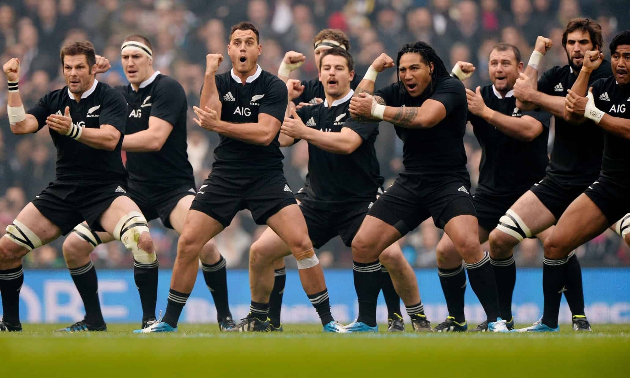 Haka: Tri-Nations and The Rugby Championship, Pre-match dance, Ceremonial, Maori culture. 2060x1240 HD Background.
