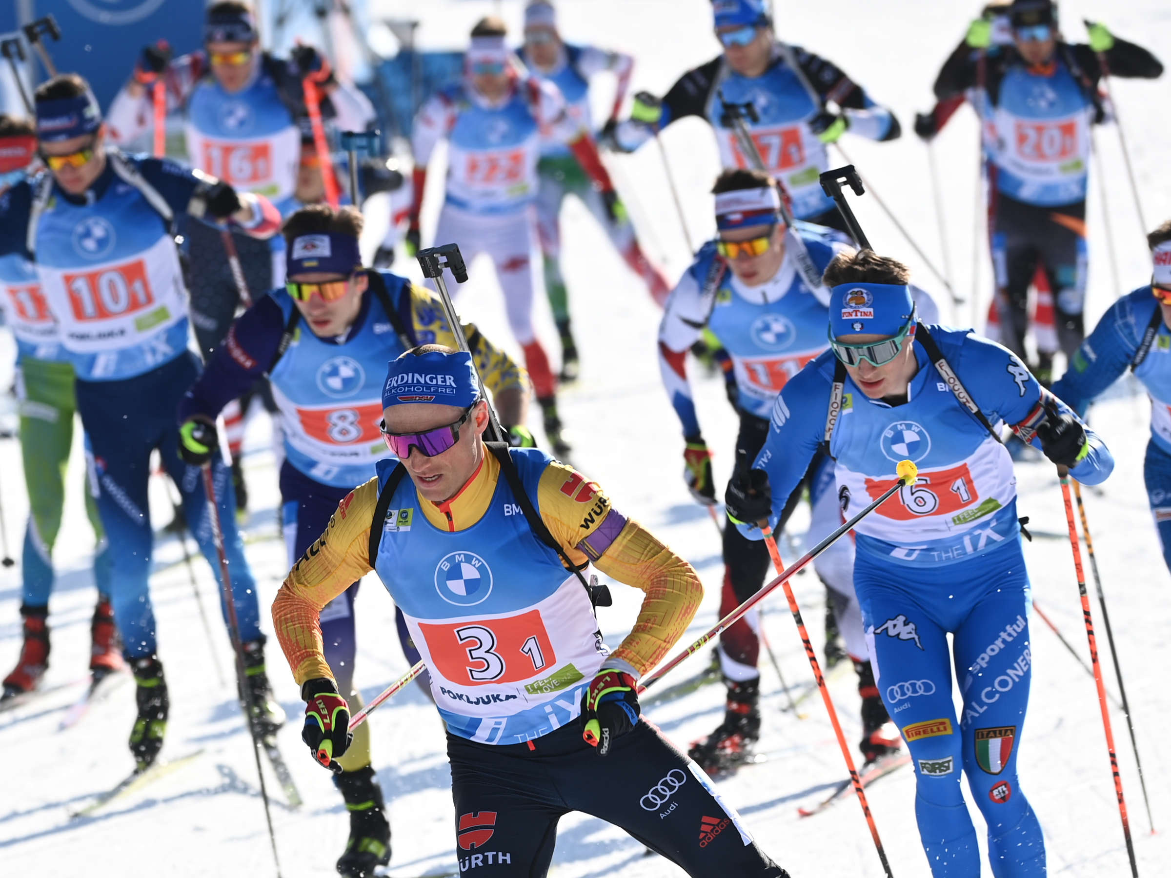 Biathlon: Biathletes, World Cup 2021/2022, Cross-country ski run, Winter sport. 2400x1800 HD Wallpaper.