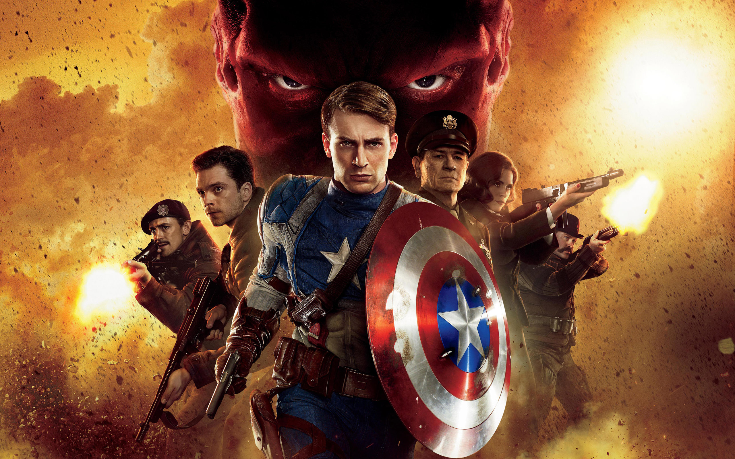 Captain America: The First Avenger, The fifth film in the Marvel Cinematic Universe. 2560x1600 HD Background.