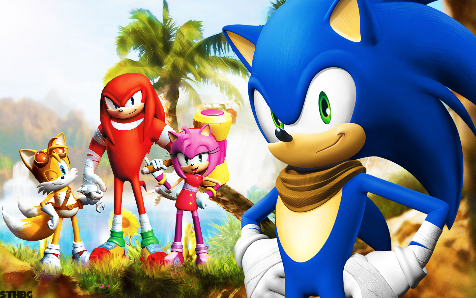 Knuckles the Echidna, Gaming, Sonic character, Sonic Boom, 1920x1200 HD Desktop