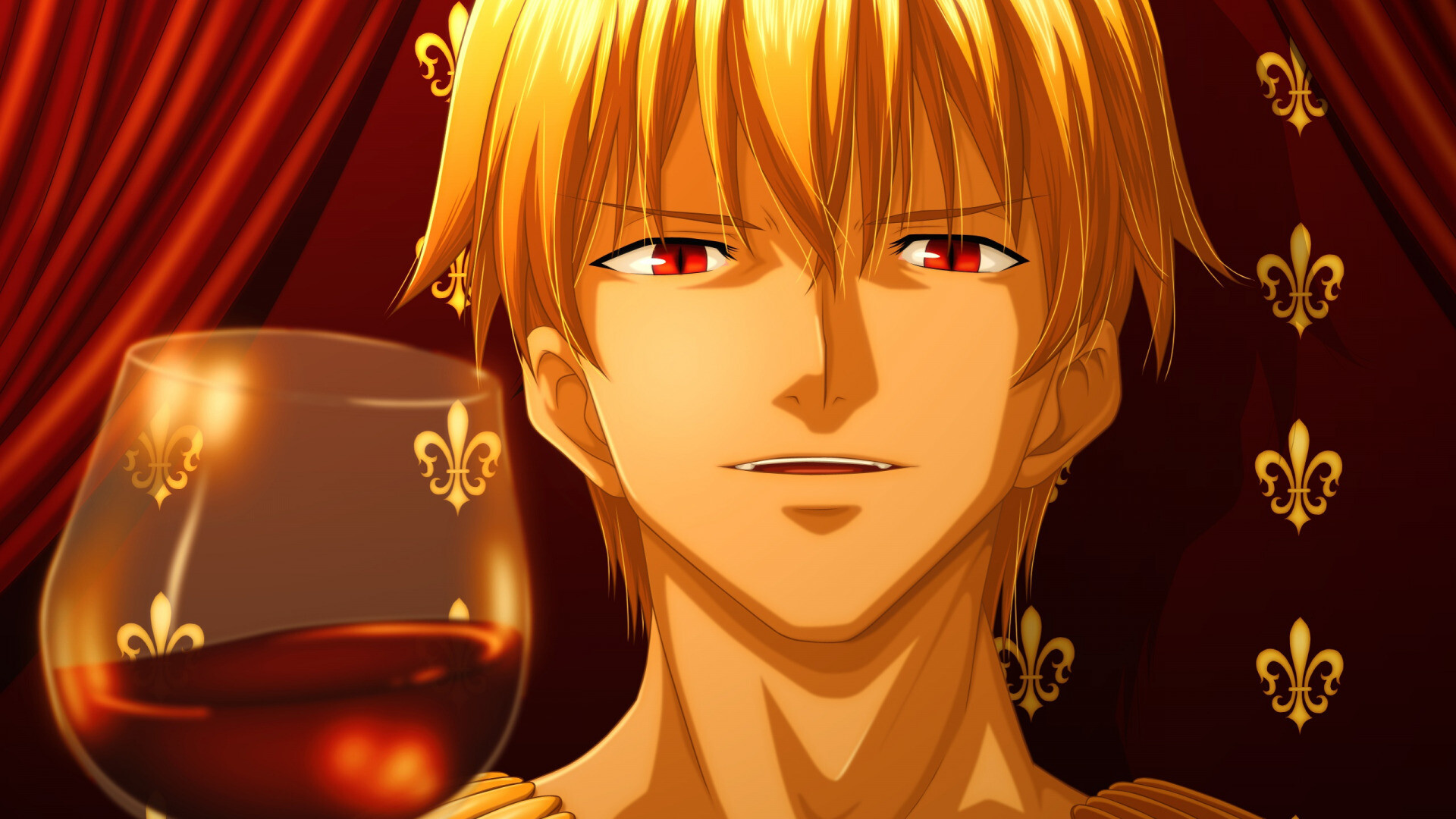 Gilgamesh (Fate/Zero): An Archer-class Servant, The Holy Grail War, The famous king said to possess all the treasures of the world. 1920x1080 Full HD Background.