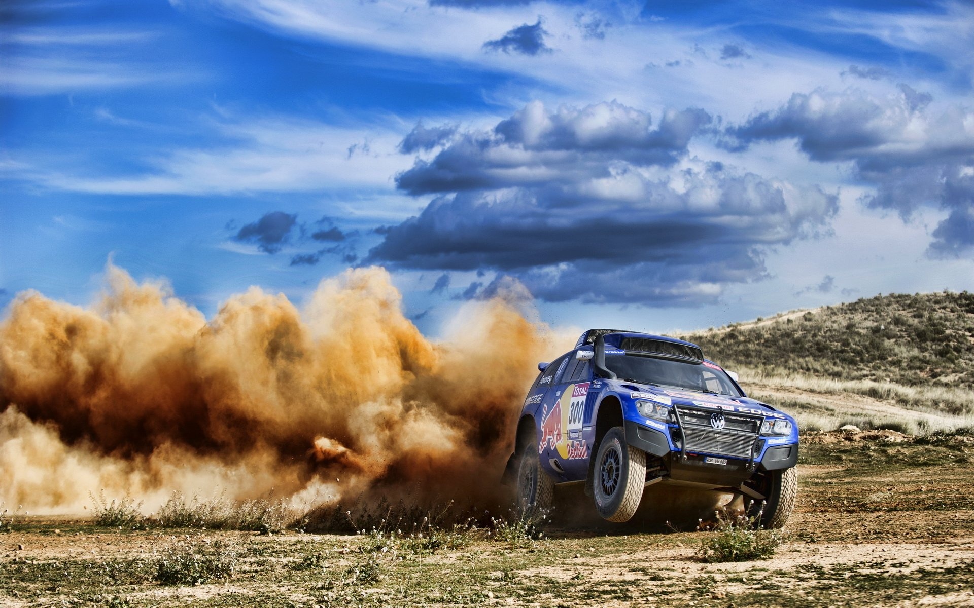 Rally Raid: Volkswagen Rally Racing, Red Bull, Extreme Drifting, Rally Track, Enduro, Off-road Racing. 1920x1200 HD Background.