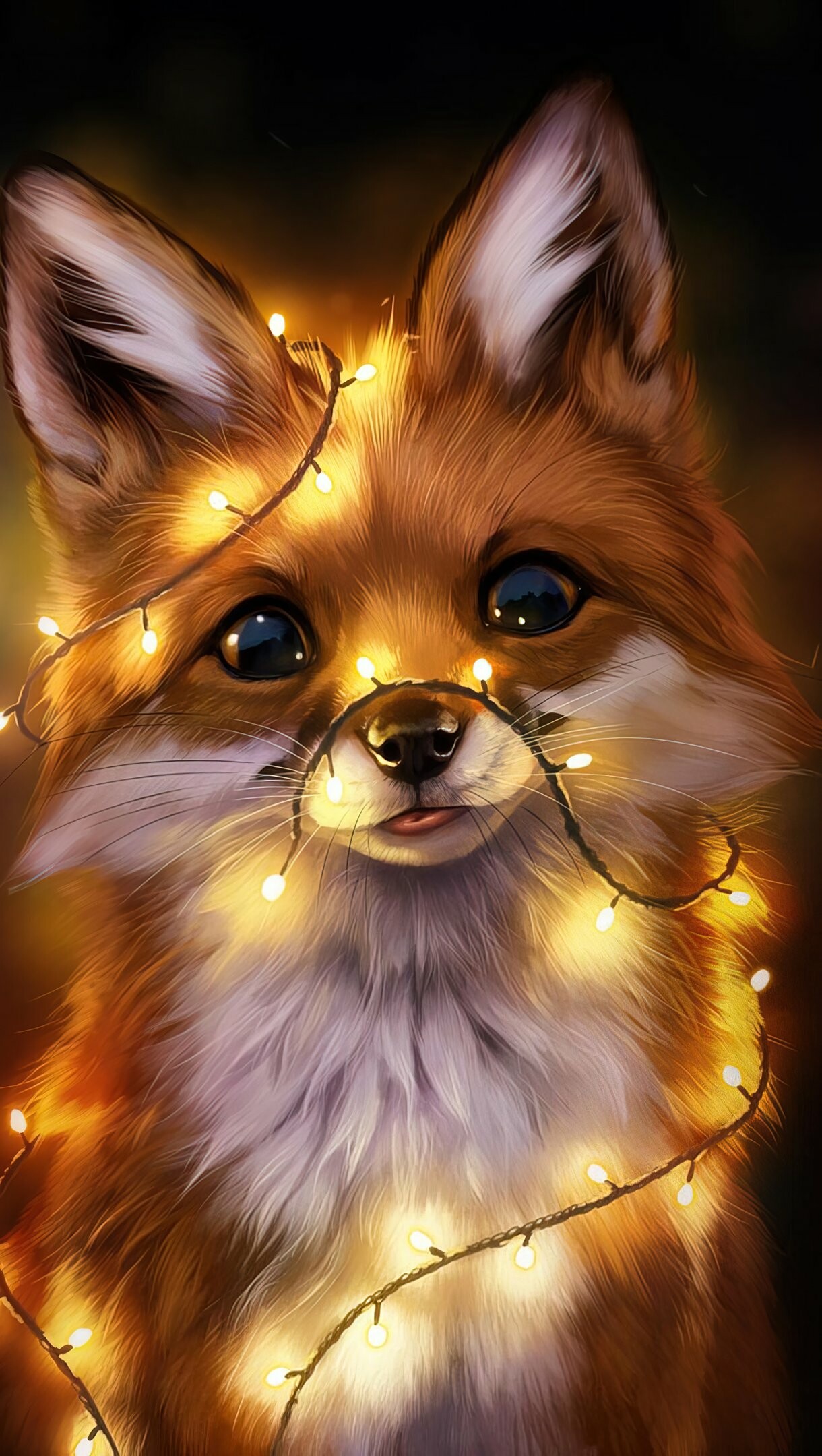 Fox: It symbolizes cleverness, slyness, and is known in some cultures as being a trickster. 1220x2160 HD Wallpaper.
