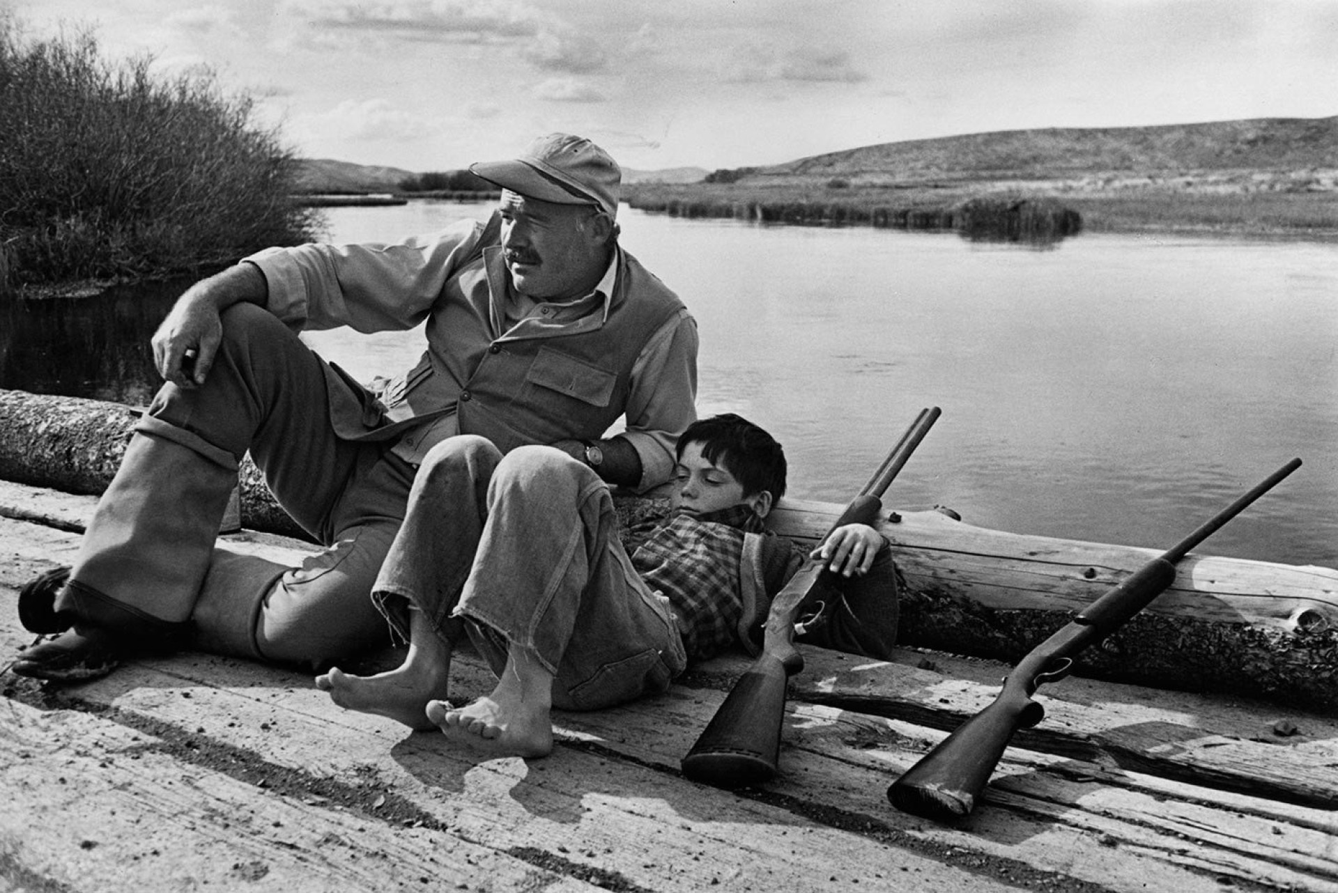 Ernest Hemingway, Son Gregory, Sun Valley Idaho, Magnum photos, 1920x1290 HD Desktop