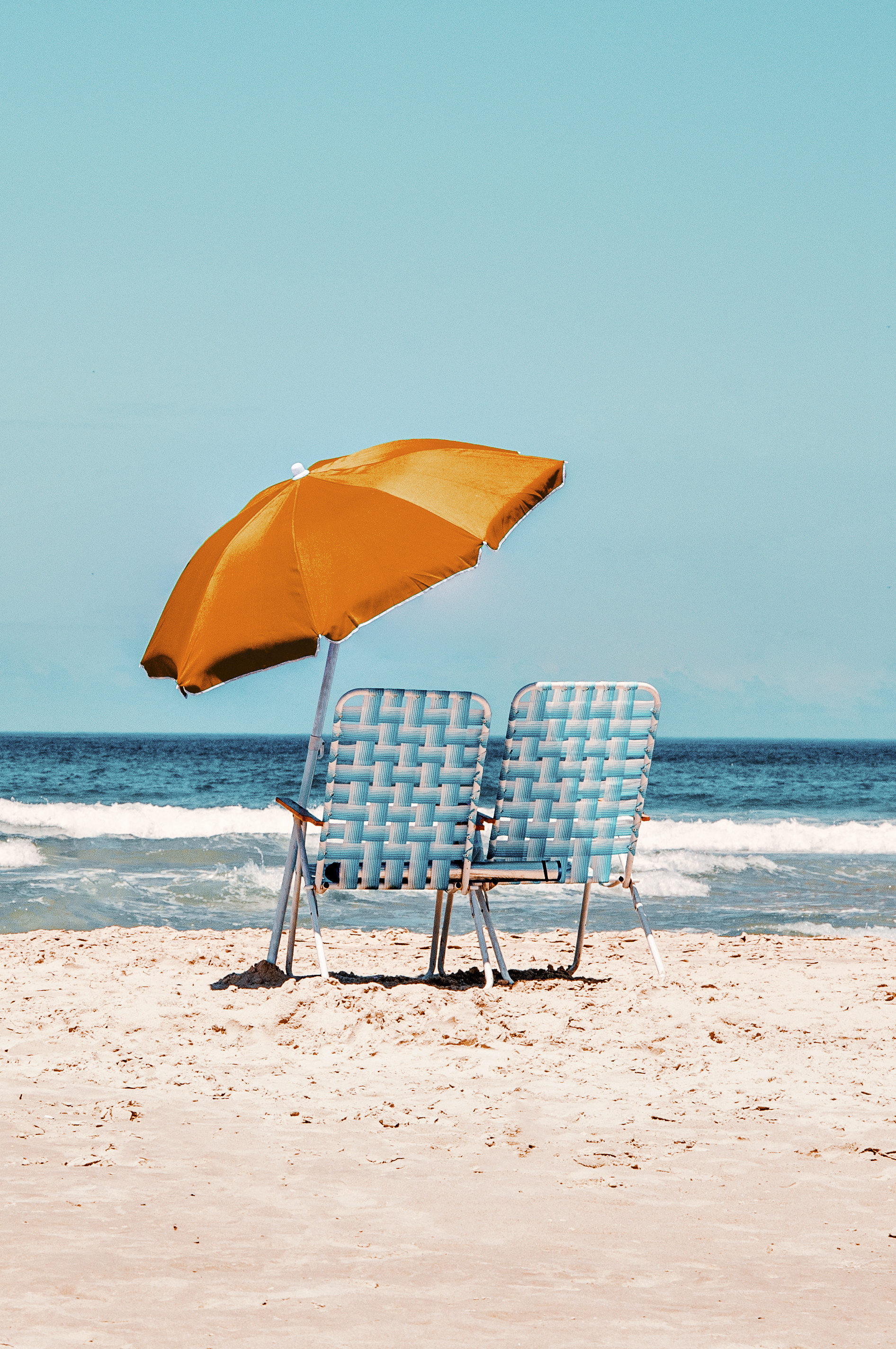 Beach umbrella photography, Sun-soaked retreat, Coastal bliss, Nature's shade, 1900x2850 HD Phone