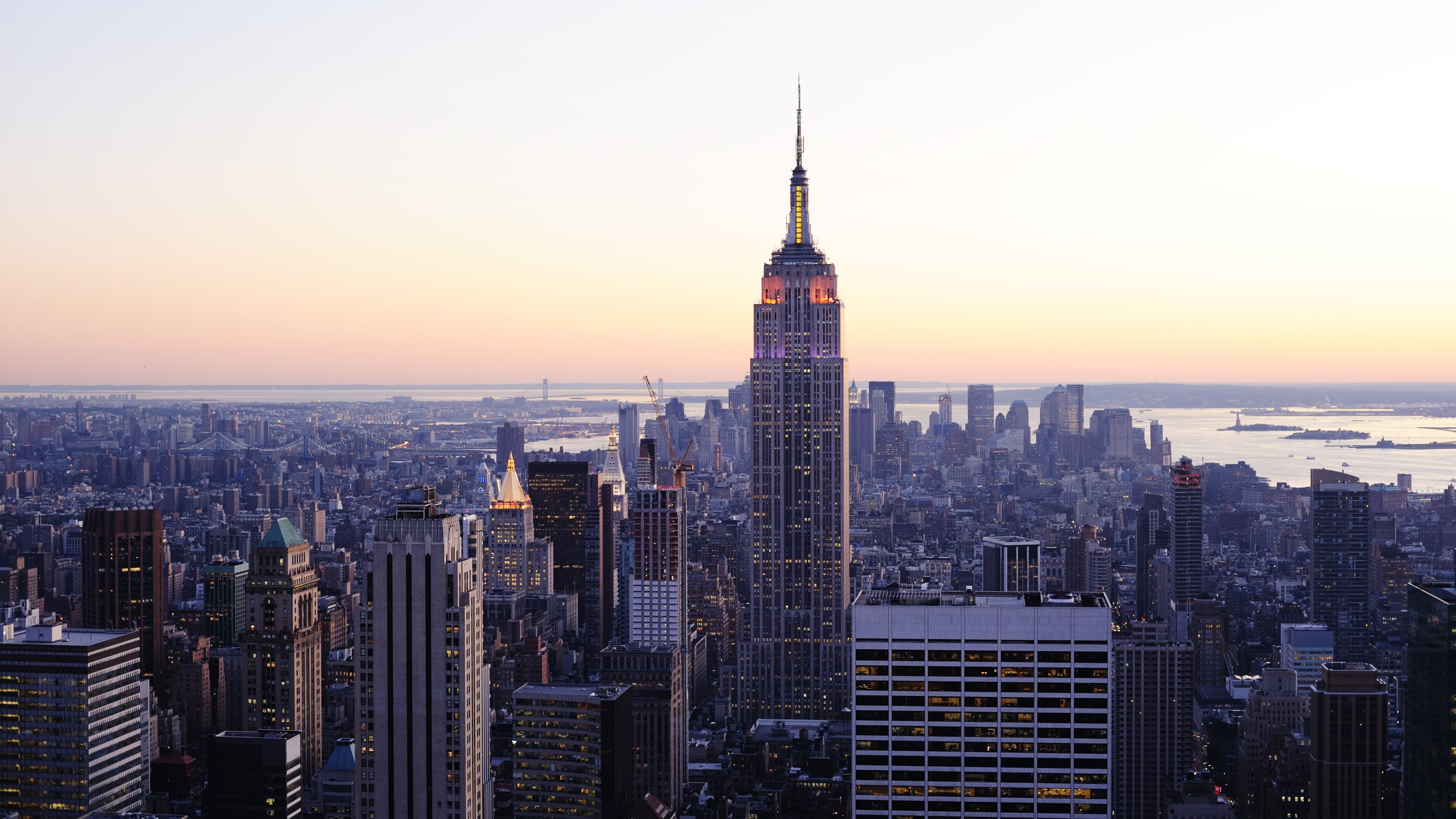 Empire State Building, Travel landmark, Wide HD wallpaper, 51590 px, 3840x2160 4K Desktop