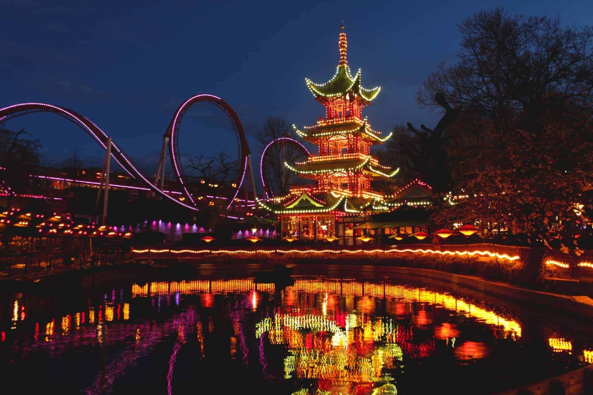 Tivoli Gardens, Magical theme park, Europe's enchantment, Odyssey traveler, 1920x1280 HD Desktop