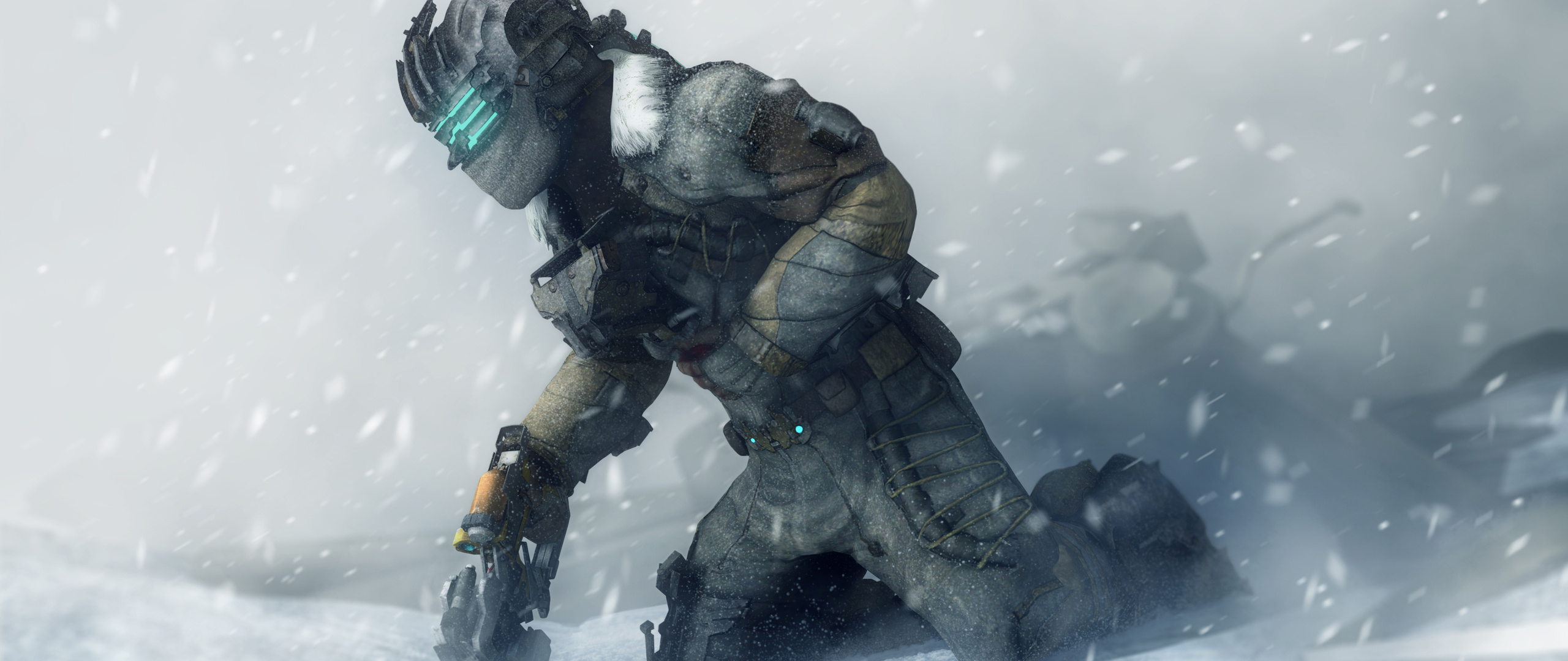 Dead Space: A central theme in the games is the fictional cult religion Unitology. 2560x1080 Dual Screen Wallpaper.