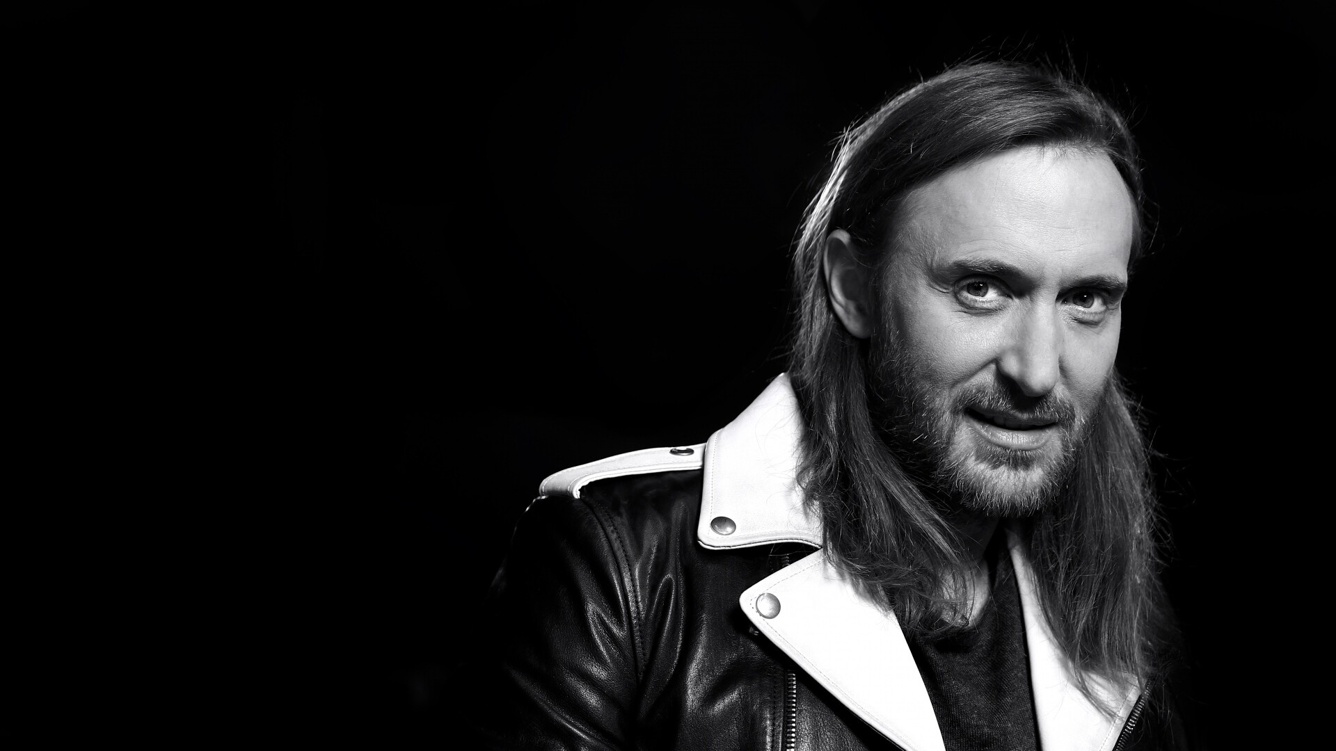 David Guetta: The EP New Rave, July 2020, The track "Kill Me Slow", Monochrome. 1920x1080 Full HD Background.