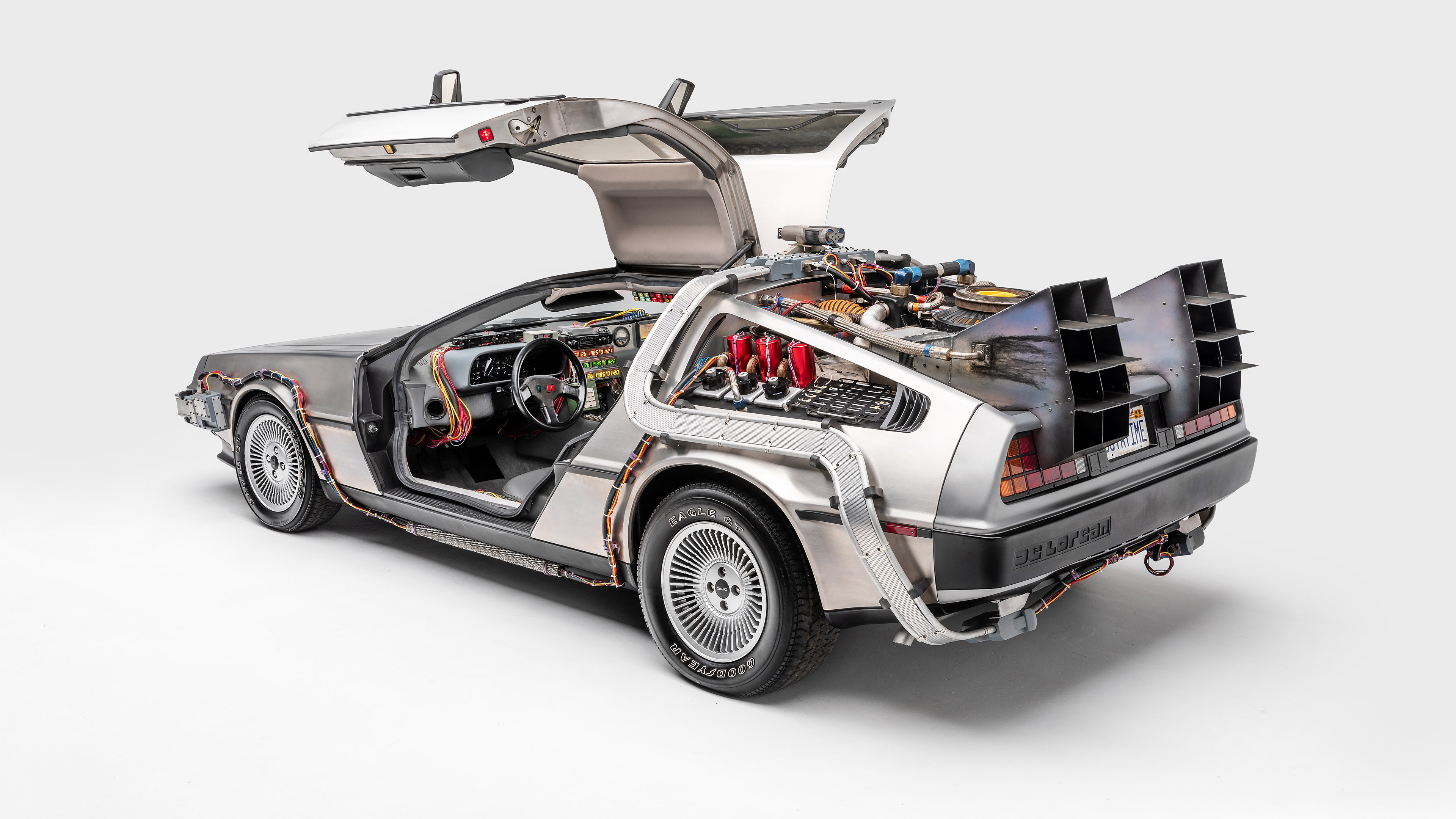DeLorean DMC-12, Back to the Future, Wallpapers, John Johnson, 3840x2160 4K Desktop