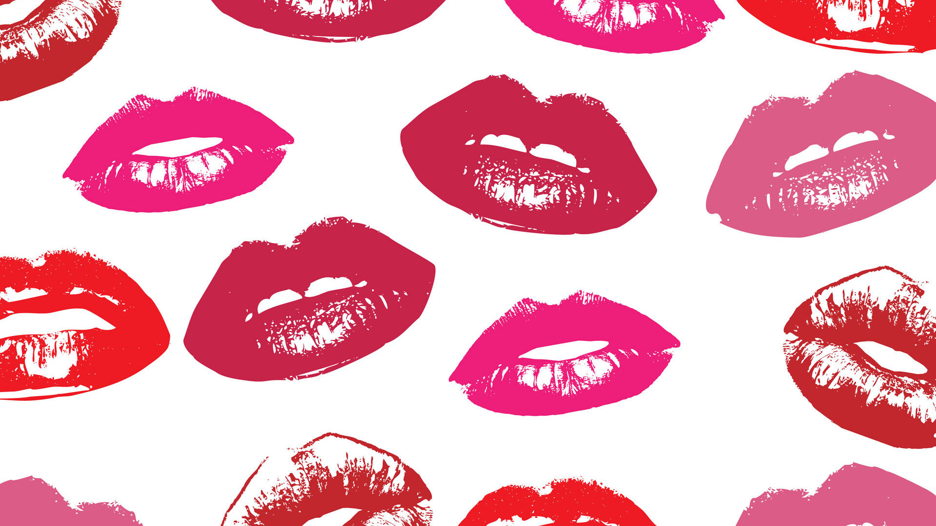 Lipstick: Glossy lips imprint, Lipstick's shades, Coloured cosmetic applied to the lips. 1920x1080 Full HD Wallpaper.
