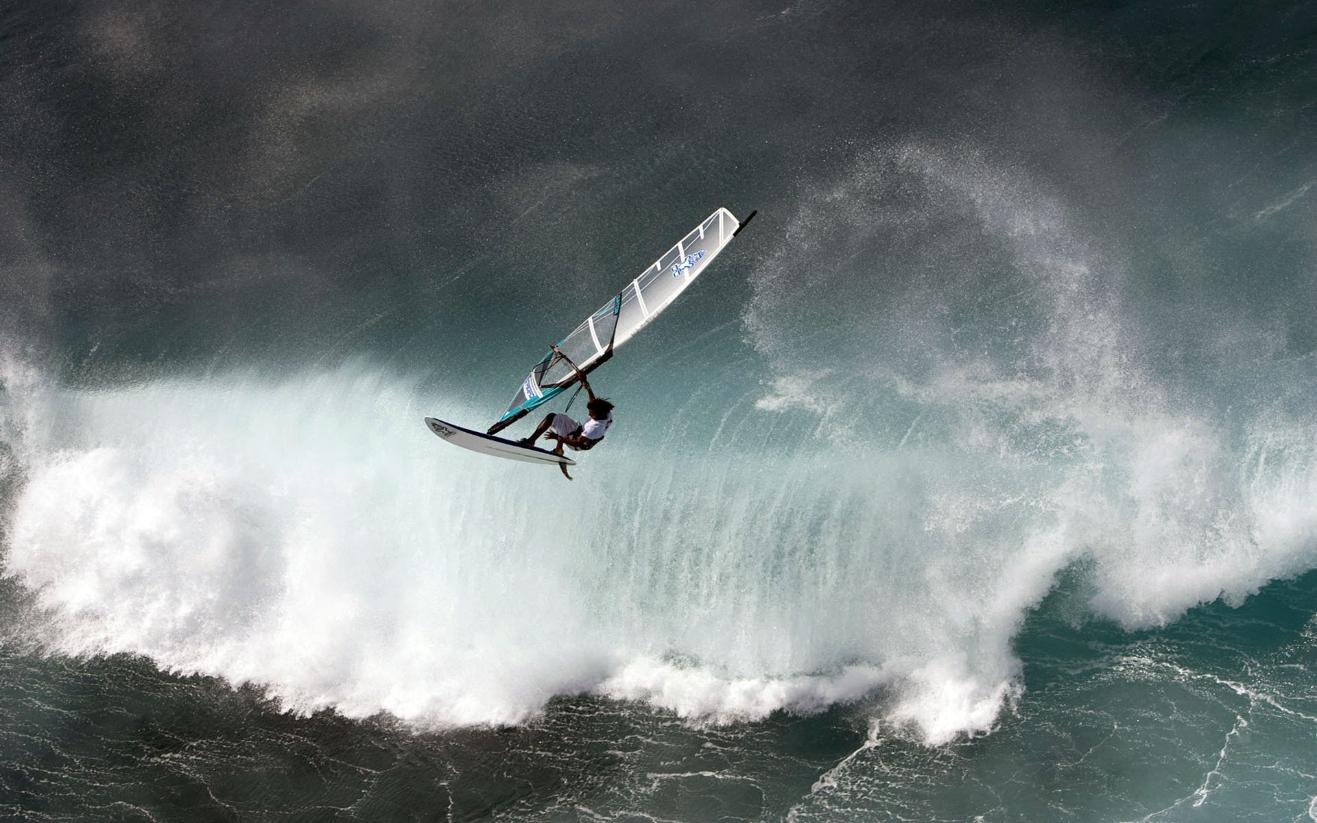 Windsurfing: The Biggest Swell 2022, Obstacles Overcoming, Winter Time Challenge. 1920x1200 HD Background.