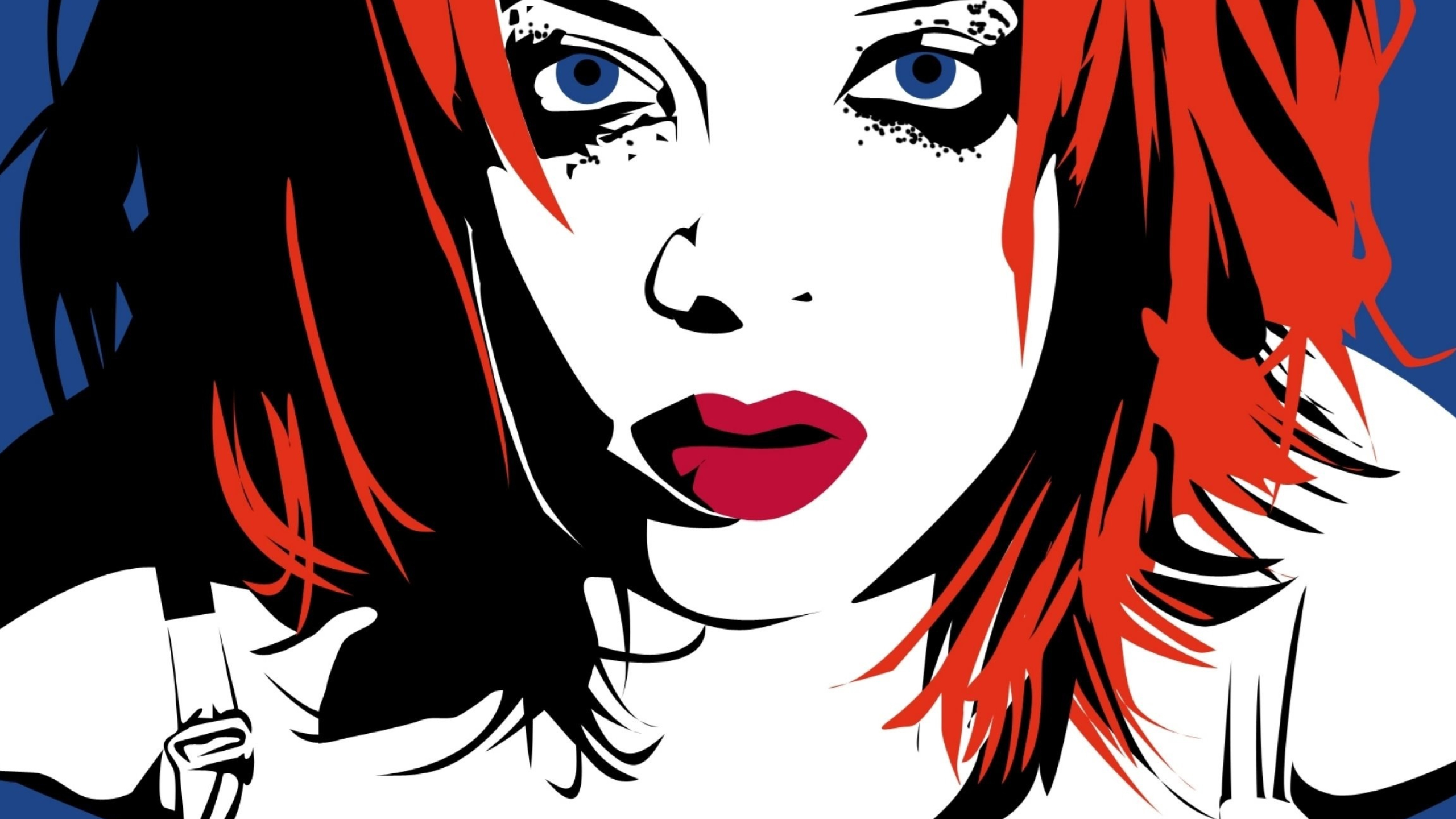 Shirley Manson, Vector art, Artistic wallpaper, Inspiring portrait, 2560x1440 HD Desktop