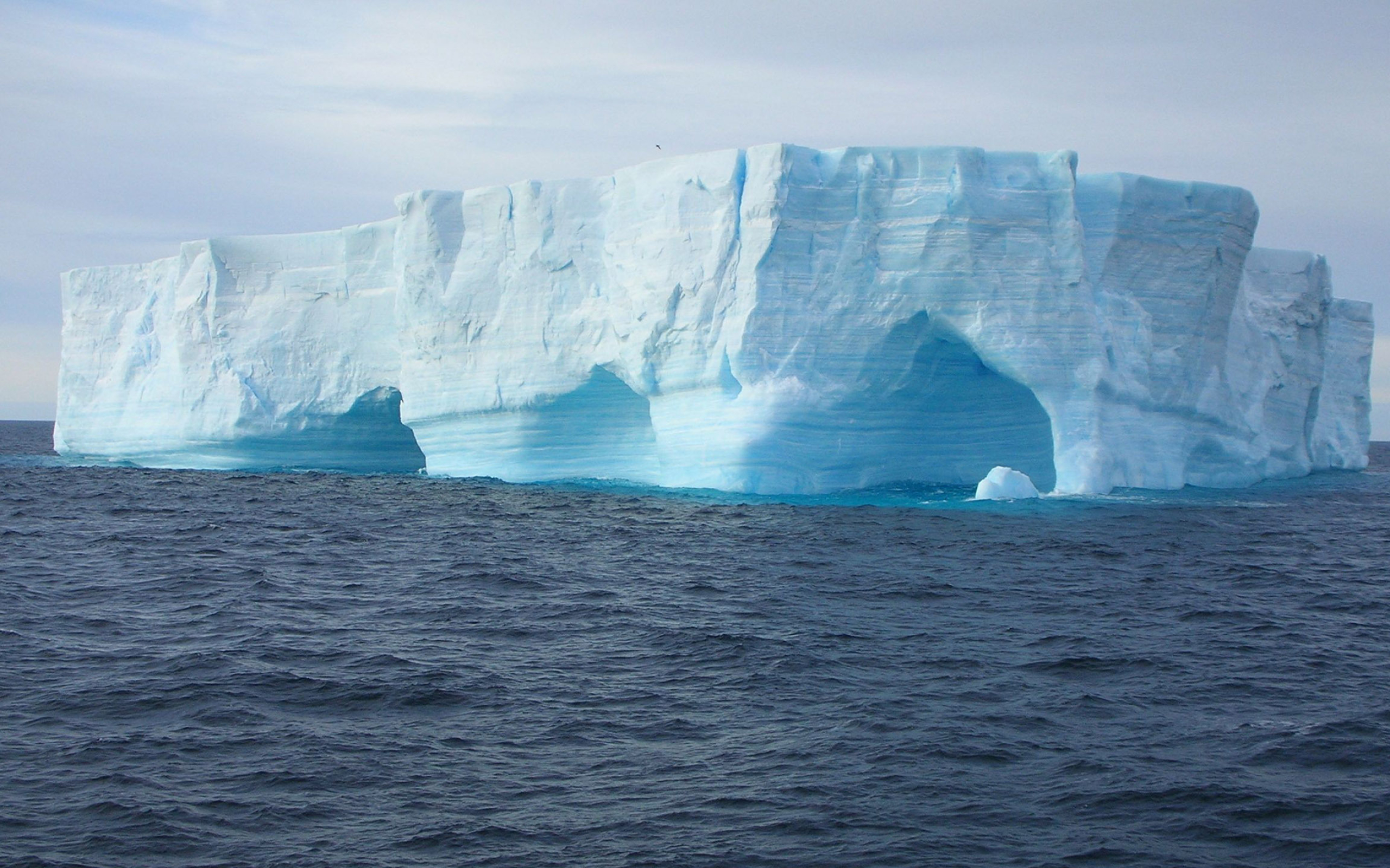 Caves in an iceberg, Wallpaper, Nature, 2560x1600 HD Desktop