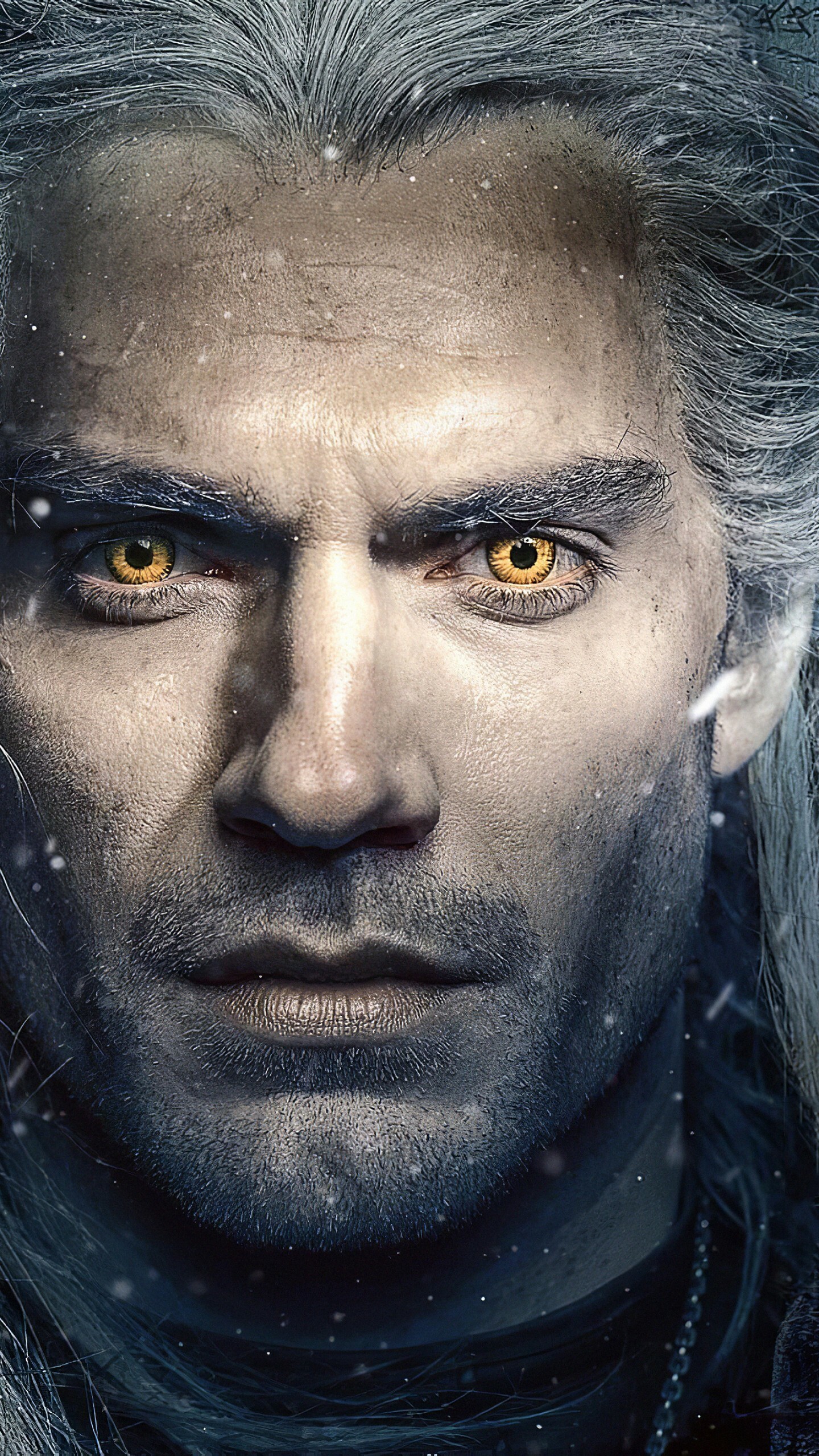 The Witcher Season 2: Henry Cavill, lacks the facial scarring of his book and game counterparts. 1440x2560 HD Wallpaper.