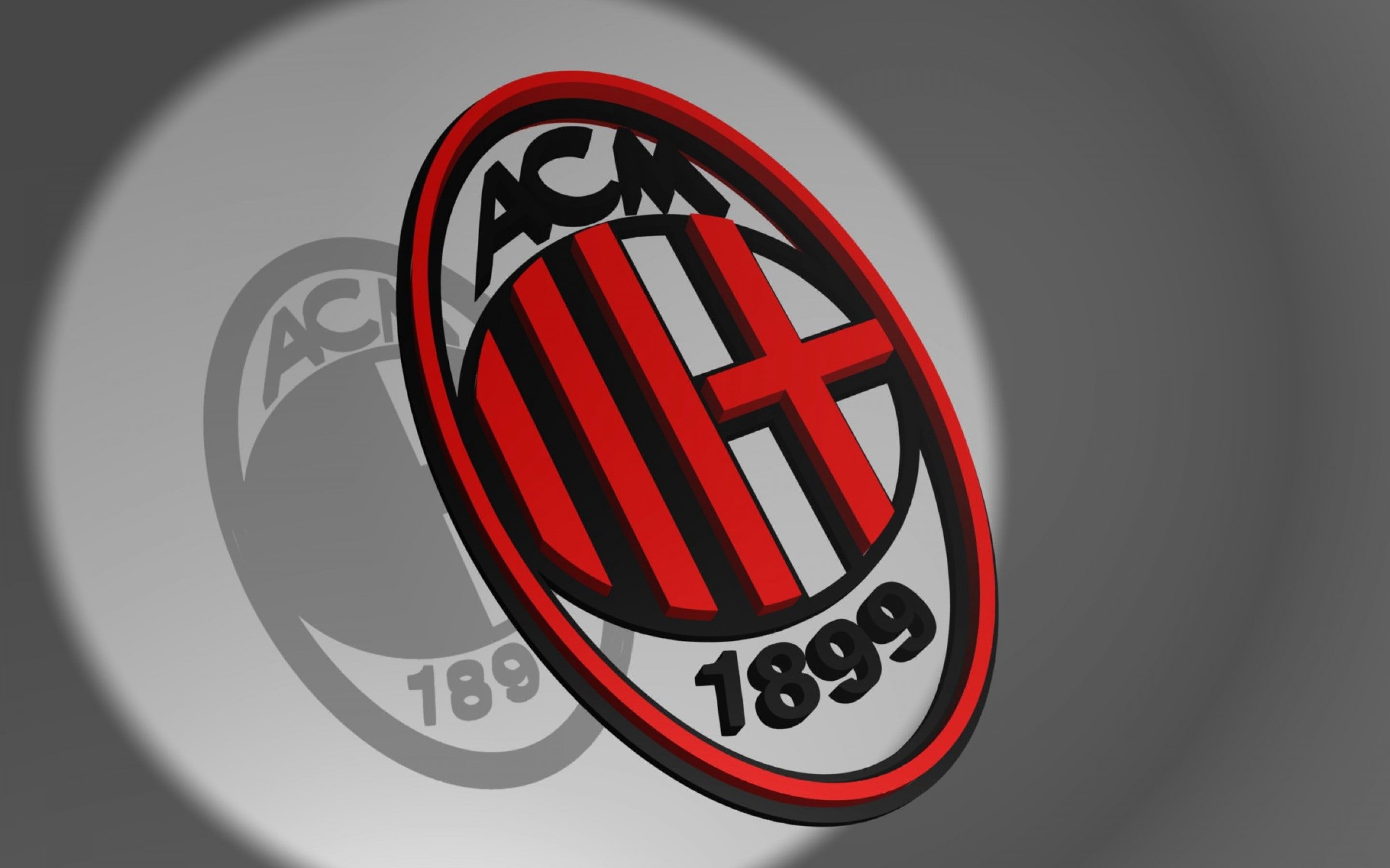 3D logo, AC Milan logo, HD wallpaper, Milan football, 2880x1800 HD Desktop