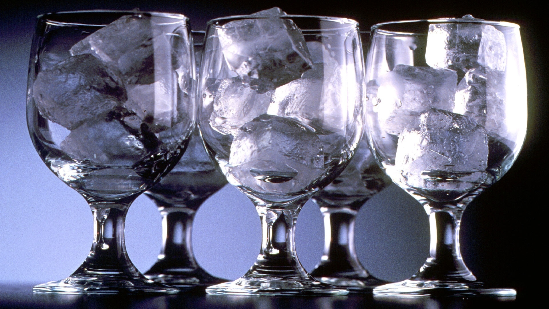 Goblet, Ice in a glass, Refreshing coolness, Glass wallpapers, 1920x1080 Full HD Desktop