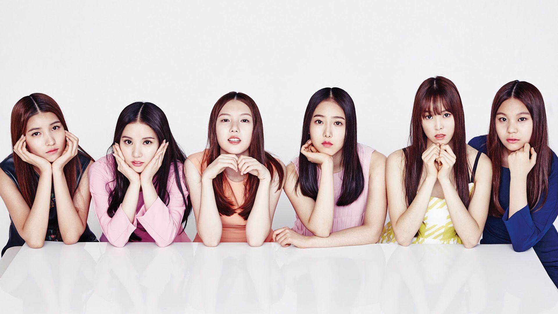 GFriend: SinB, Sowon, Eunha, Yerin, Yuju, Umji, Vocalists and dancers, Female artists. 1920x1080 Full HD Background.