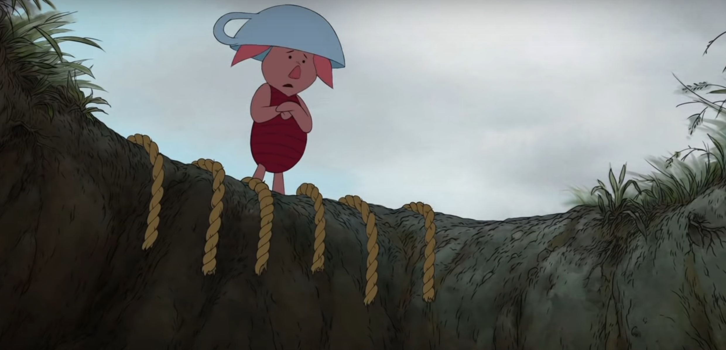 Piglet, Animation, Winnie-the-Pooh, Rescuer character, 2480x1200 Dual Screen Desktop