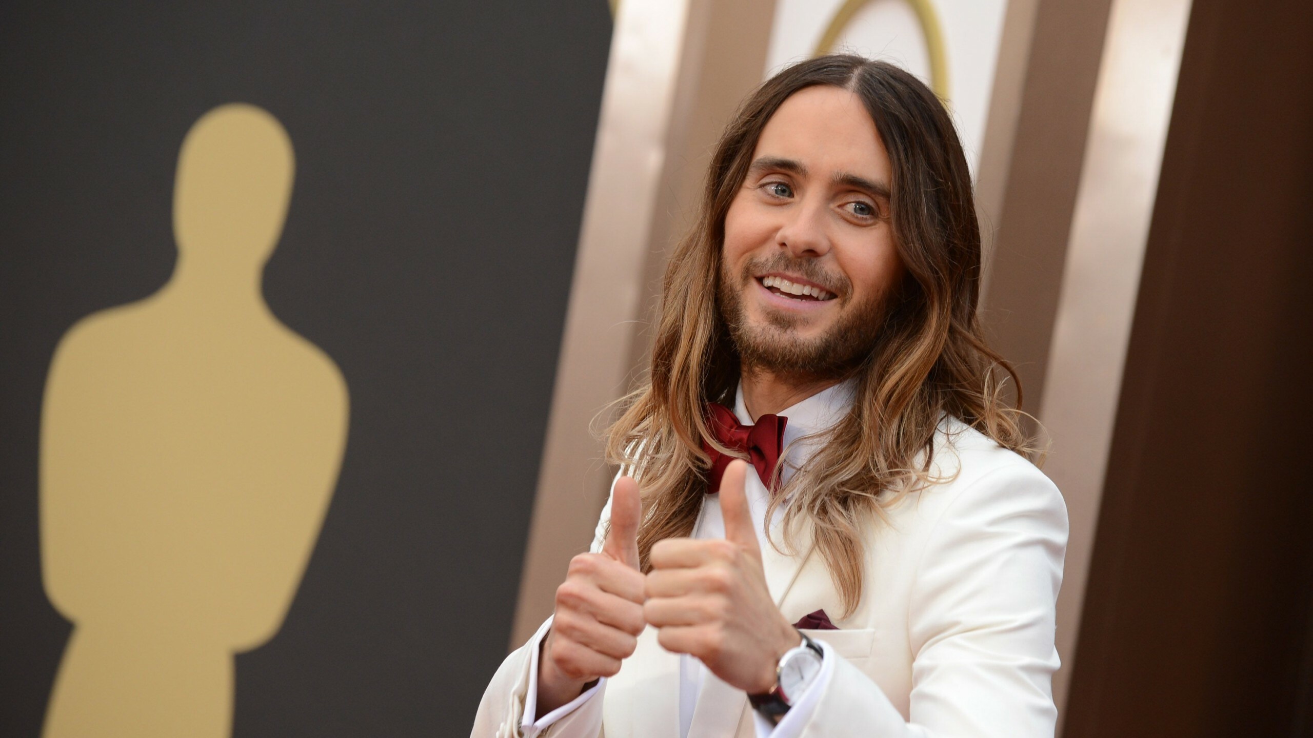 Jared Leto: Actor and singer, Thirty Seconds to Mars, 86th Academy Awards, Celebrities. 2560x1440 HD Wallpaper.