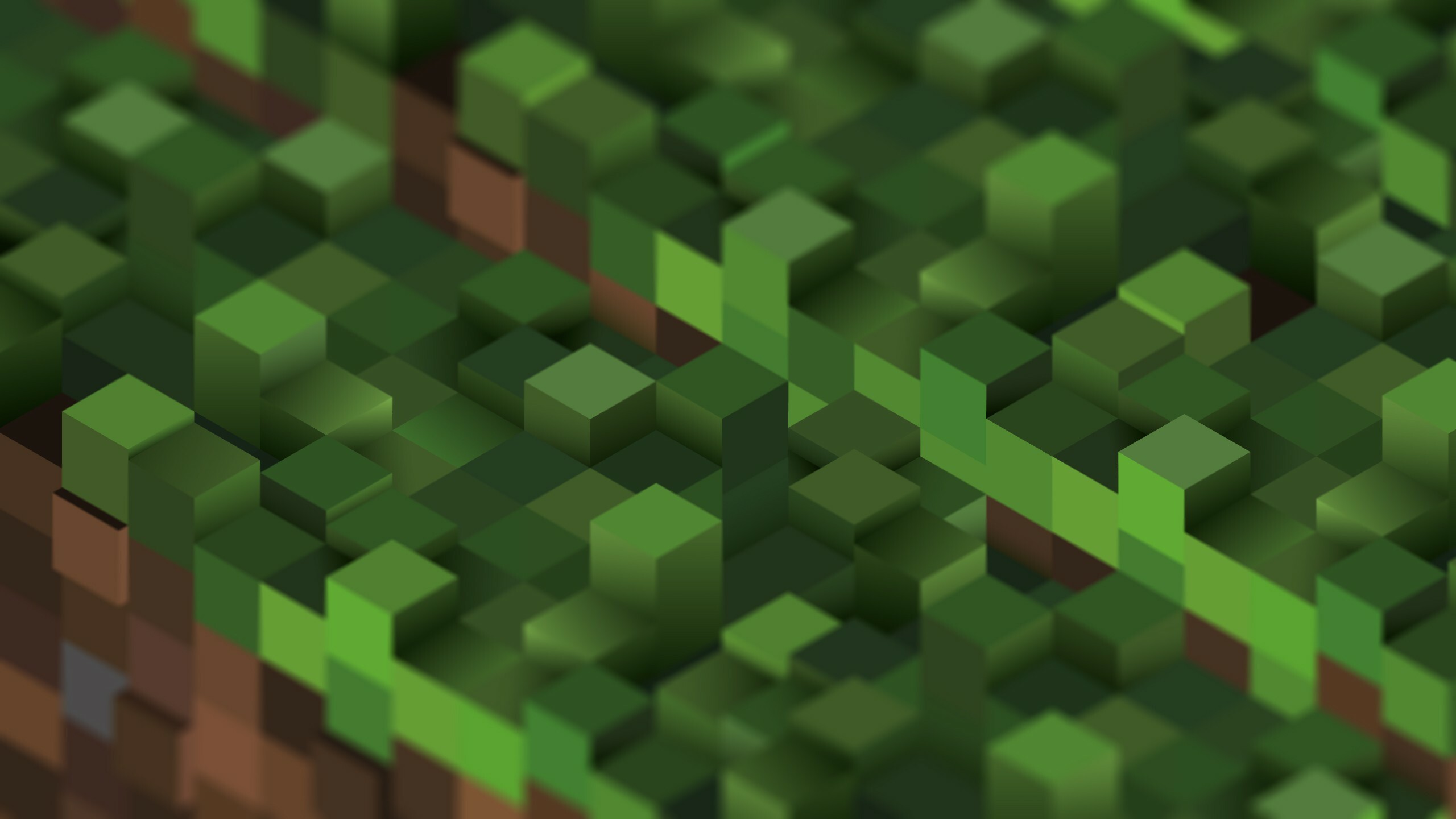 Minecraft: The game world is virtually infinite and procedurally generated as players explore it, using a map seed that is obtained from the system clock at the time of world creation, or manually specified by the player. 2560x1440 HD Background.