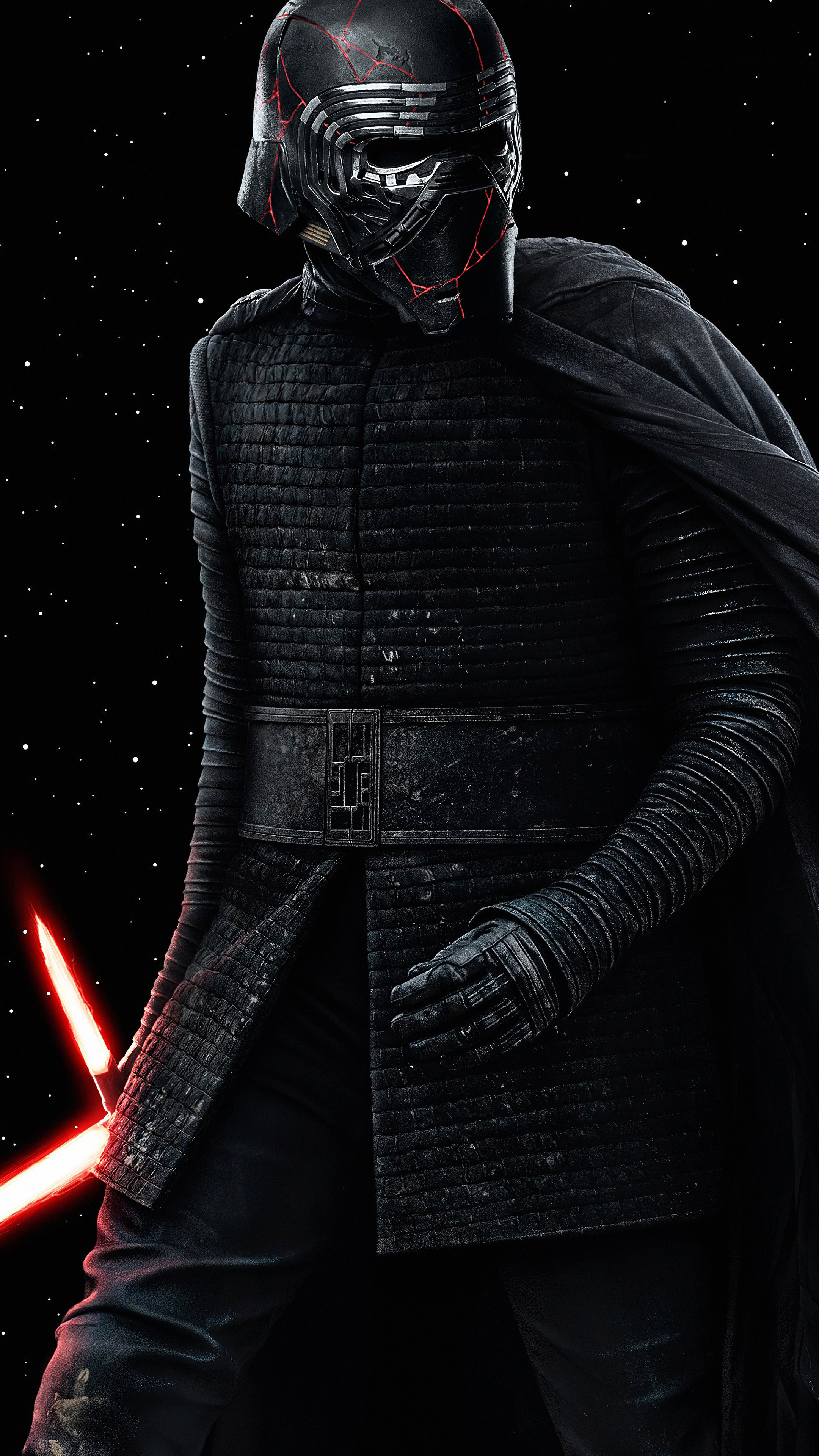 Star Wars: The Rise Of Skywalker: Kylo Ren, the maternal nephew of Luke Skywalker, Sith. 2160x3840 4K Wallpaper.