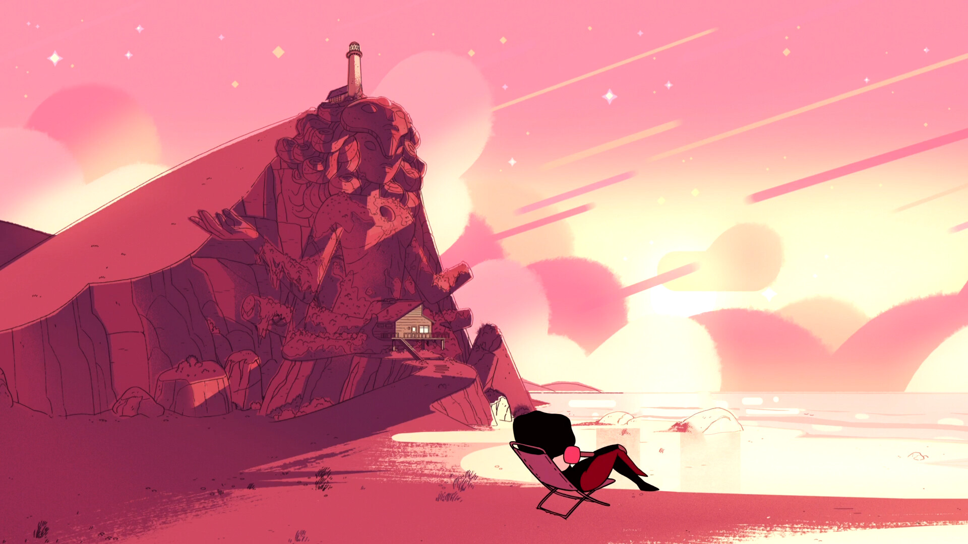 Garnet (Steven Universe): A storyboard-driven American animated TV series created by an artist of the popular Adventure Time cartoon. 1920x1080 Full HD Background.