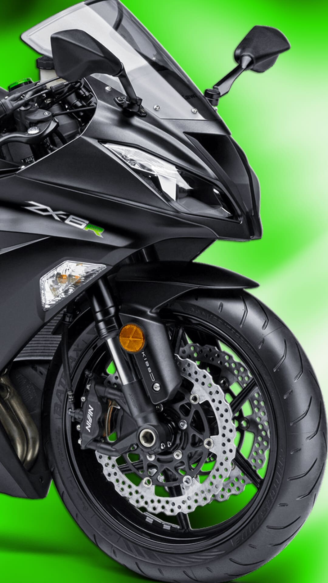Kawasaki: The 2013 Ninja ZX-6R 636, he ZX series motorcycle. 1080x1920 Full HD Background.