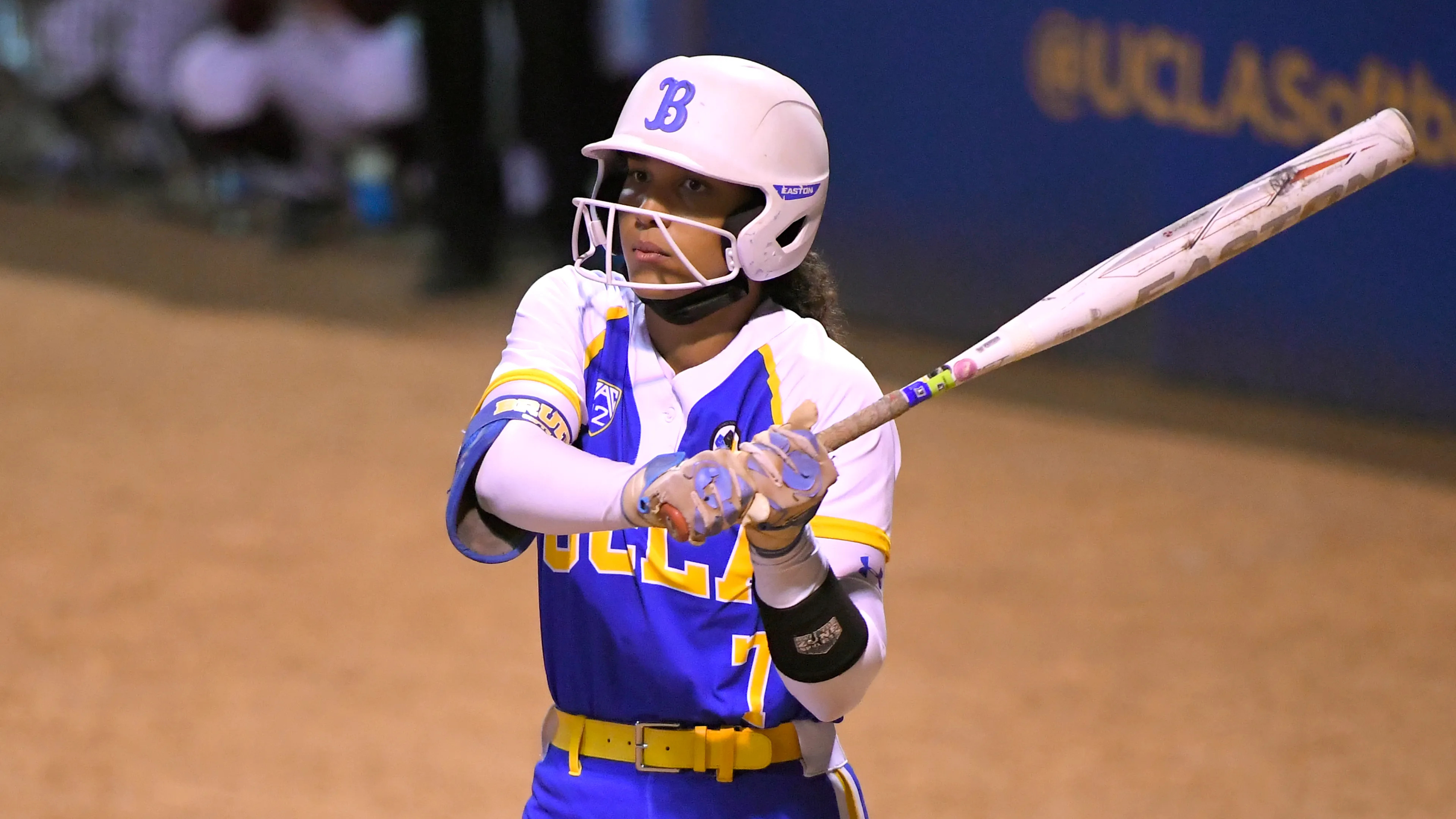 Softball: Maya Brady, UCLA softballer, Women's College World Series. 3840x2160 4K Background.