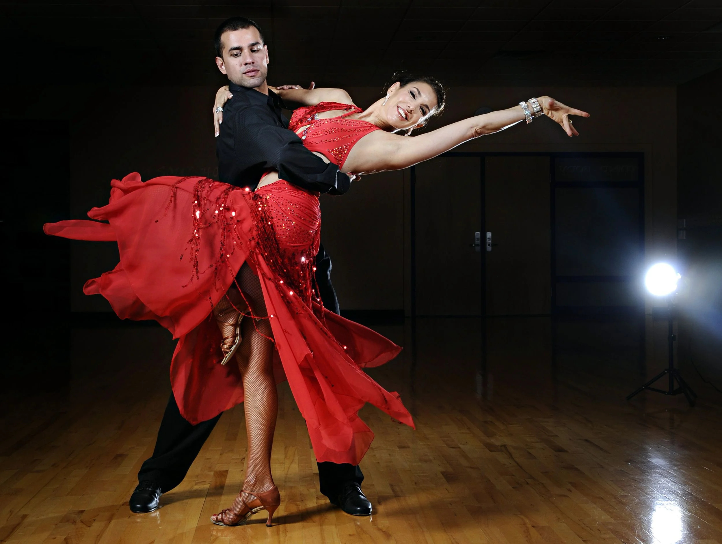 Pasodoble: Ballroom dancers, The dance that is based on the way matadors perform in the arena. 2500x1890 HD Background.