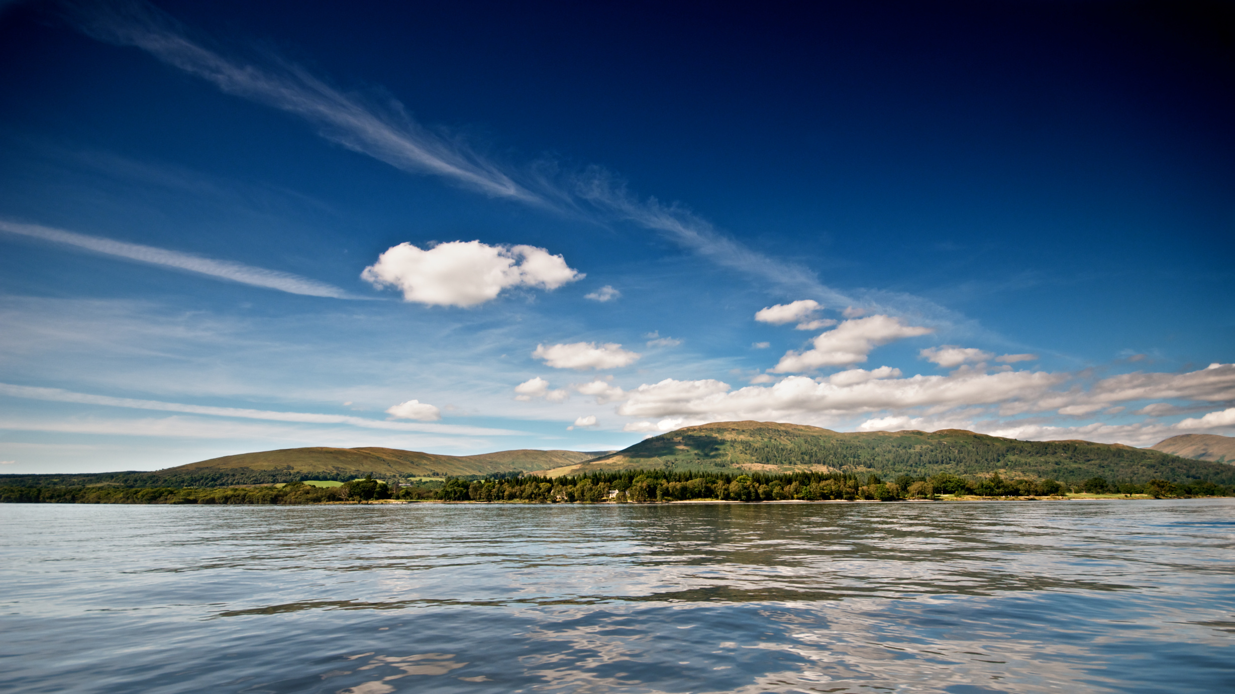 Loch Lomond, Scottish beauty, Serene waters, Nature's wonder, 2460x1390 HD Desktop