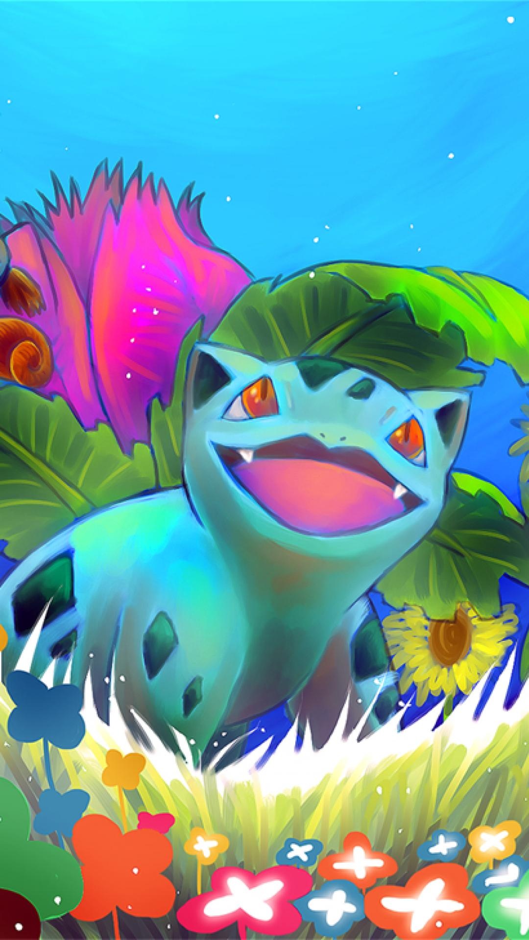 Ivysaur, Top free backgrounds, Pokemon, 1080x1920 Full HD Handy
