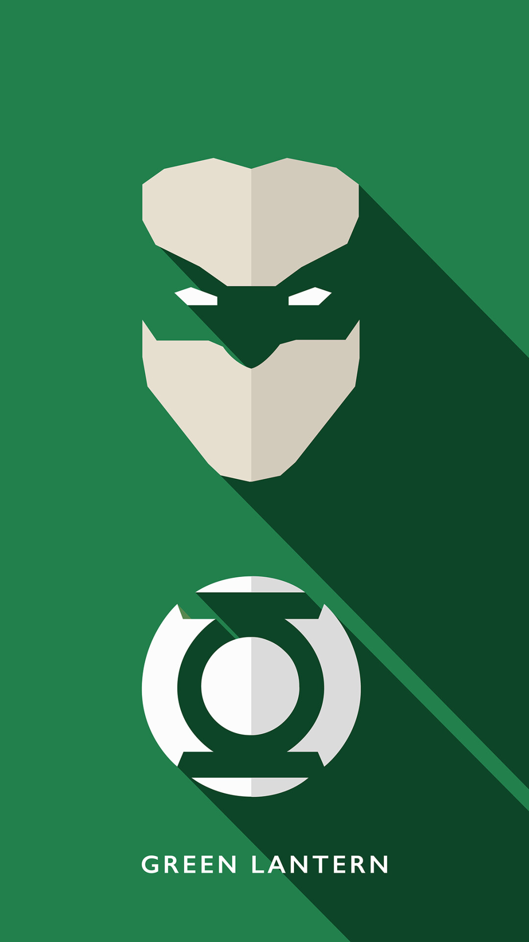 Green Lantern: Hal Jordan, Minimalism. 1080x1920 Full HD Background.