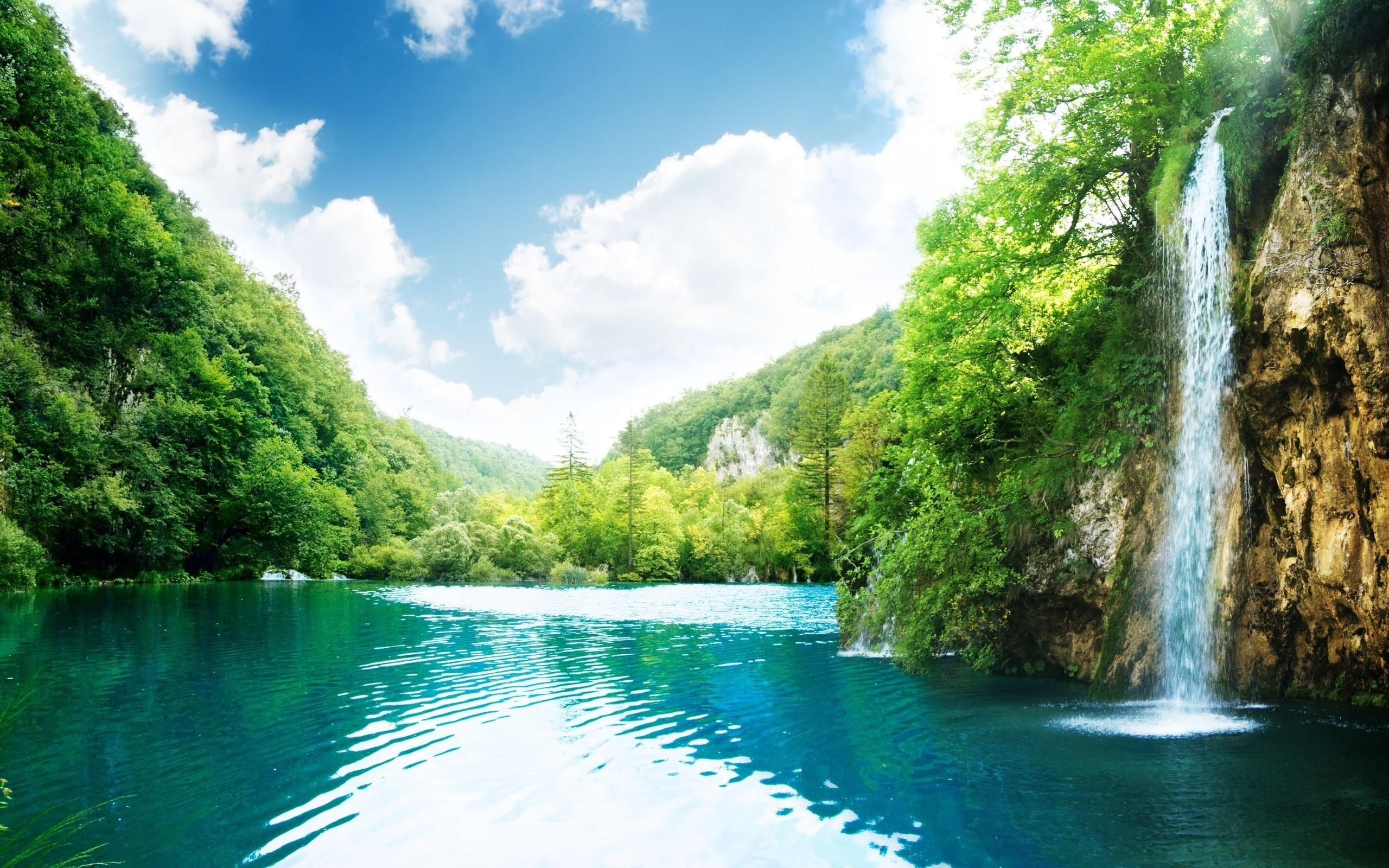 Plitvice Lakes National Park, Waterfall view, 2560x1600 HD Desktop