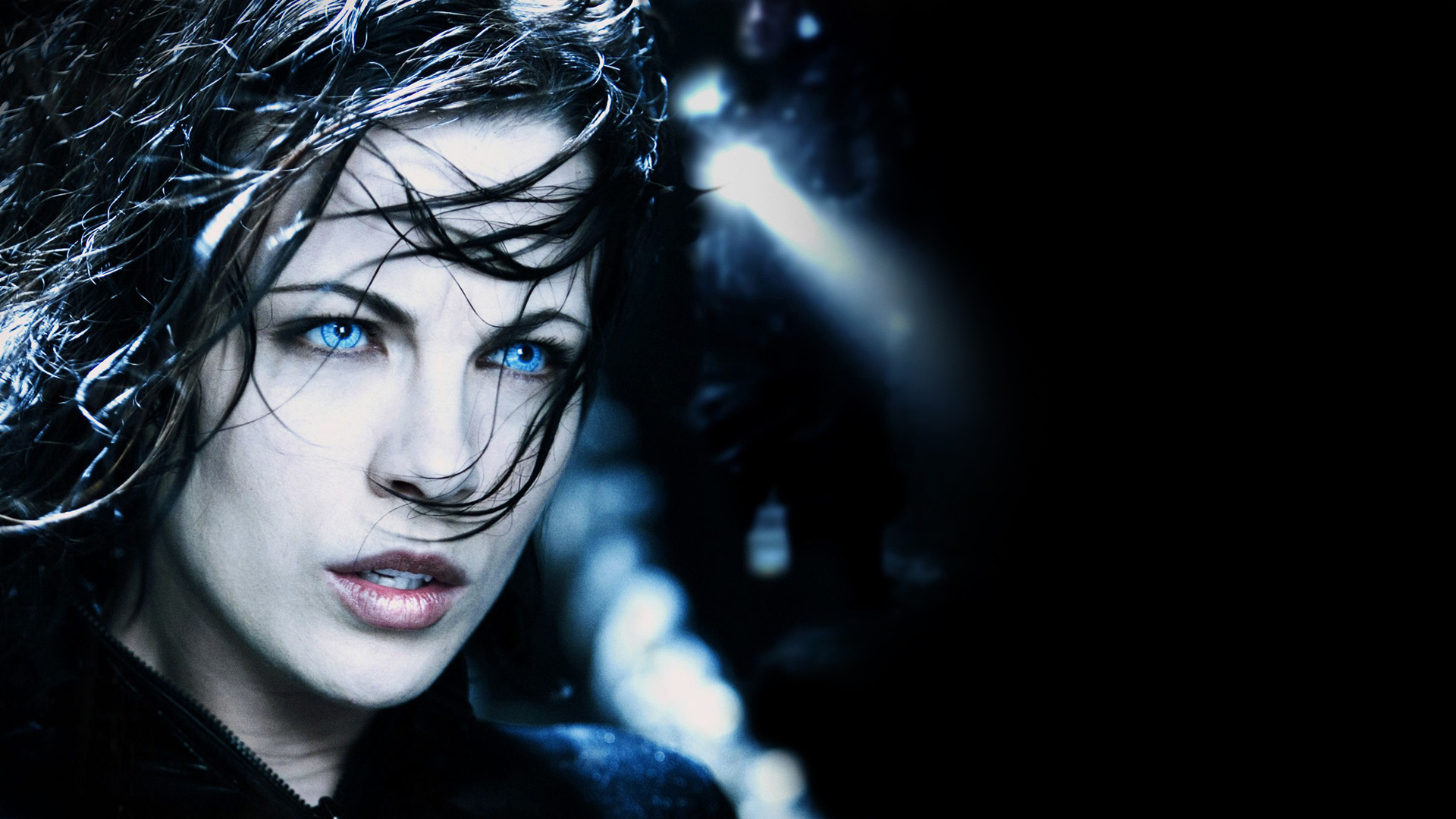 Selene (Underworld): Best known for portraying the leather-clad vampire warrior. 1920x1080 Full HD Wallpaper.