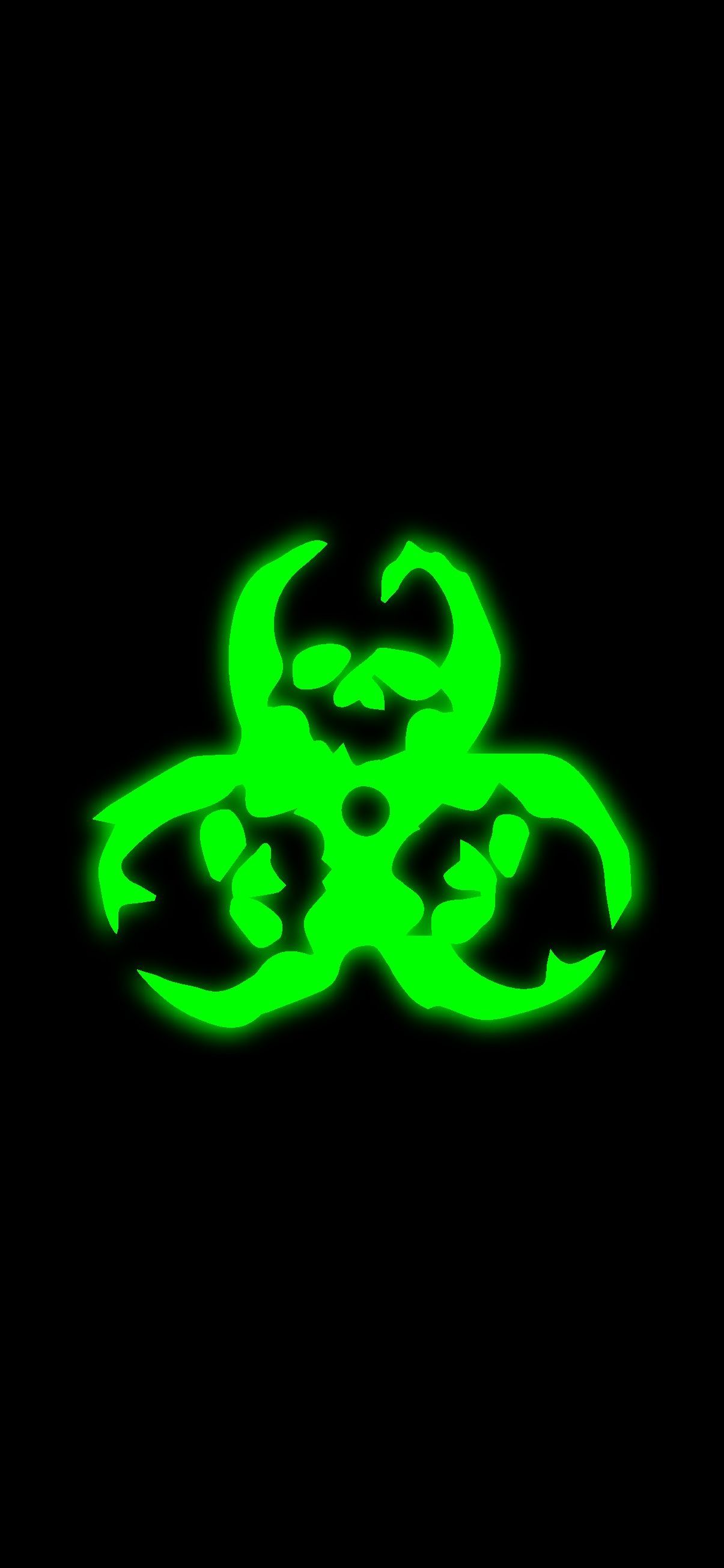 Green Biohazard: Biological hazard symbol fan art with skulls, Extremely dangerous environment. 1210x2610 HD Wallpaper.