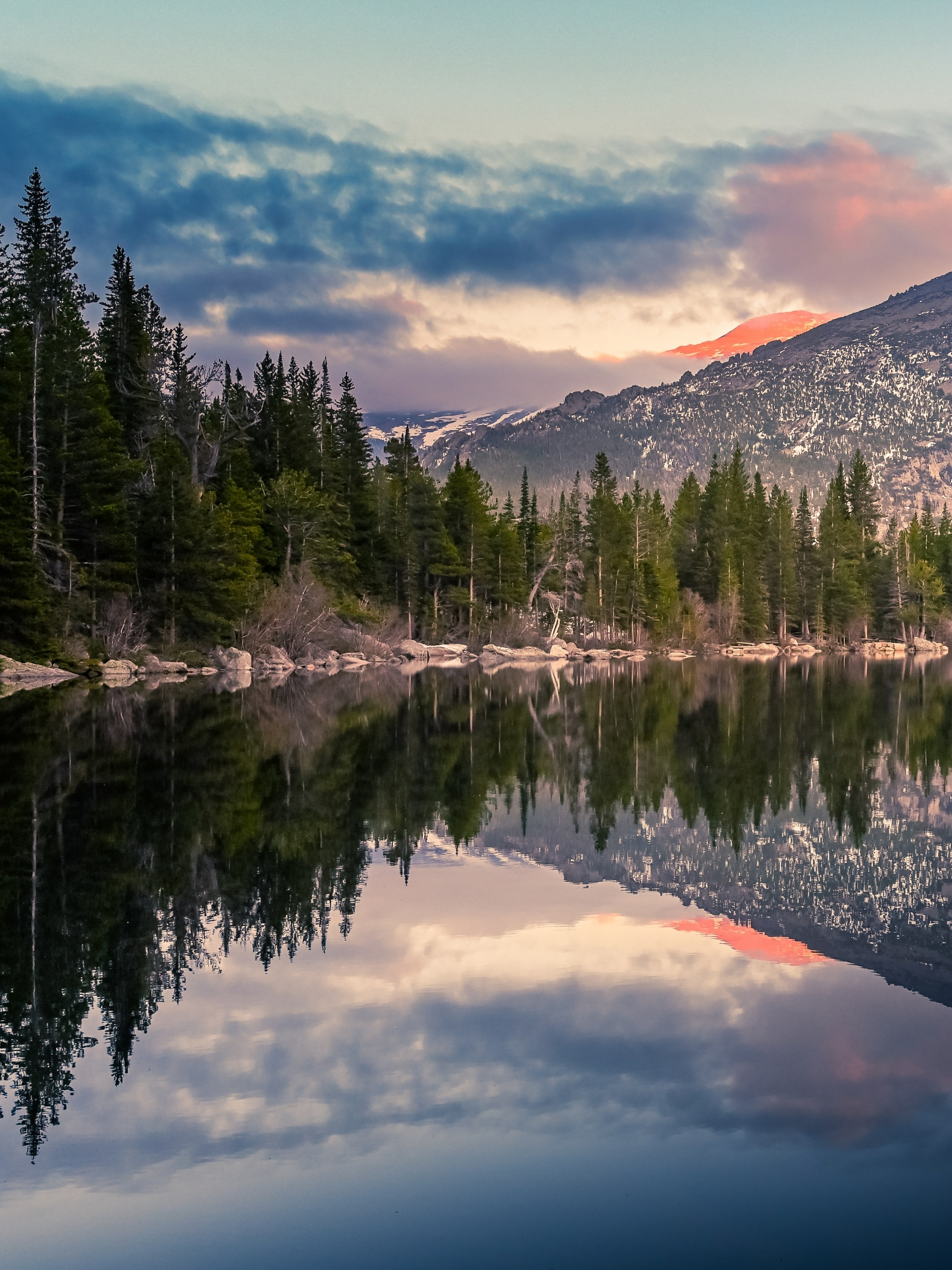 Rocky Mountain National Park, Earth reflection, 2050x2740 HD Handy
