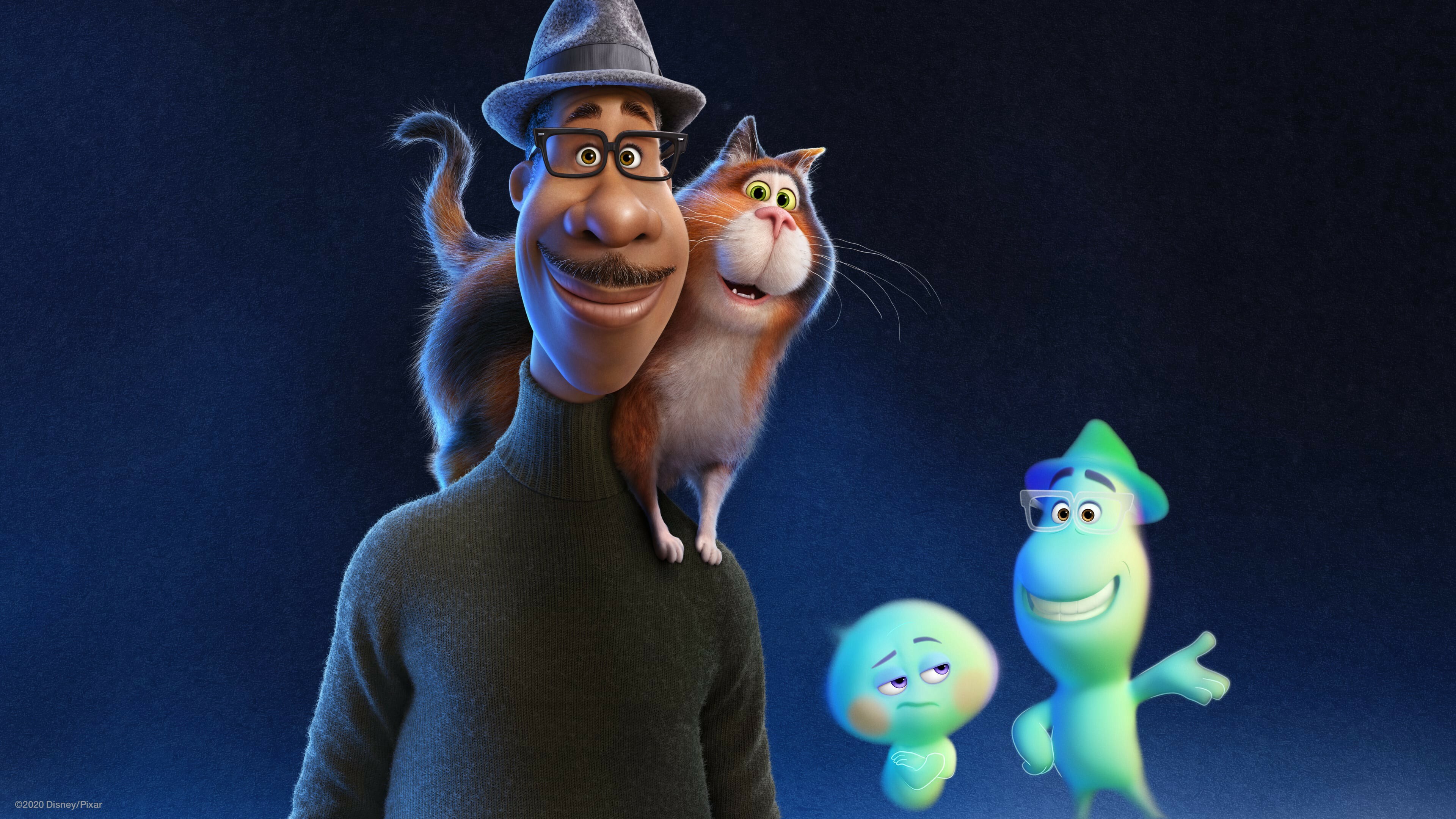 Soul (Pixar): Disney, A 2020 American computer-animated comedy-drama film. 3840x2160 4K Background.