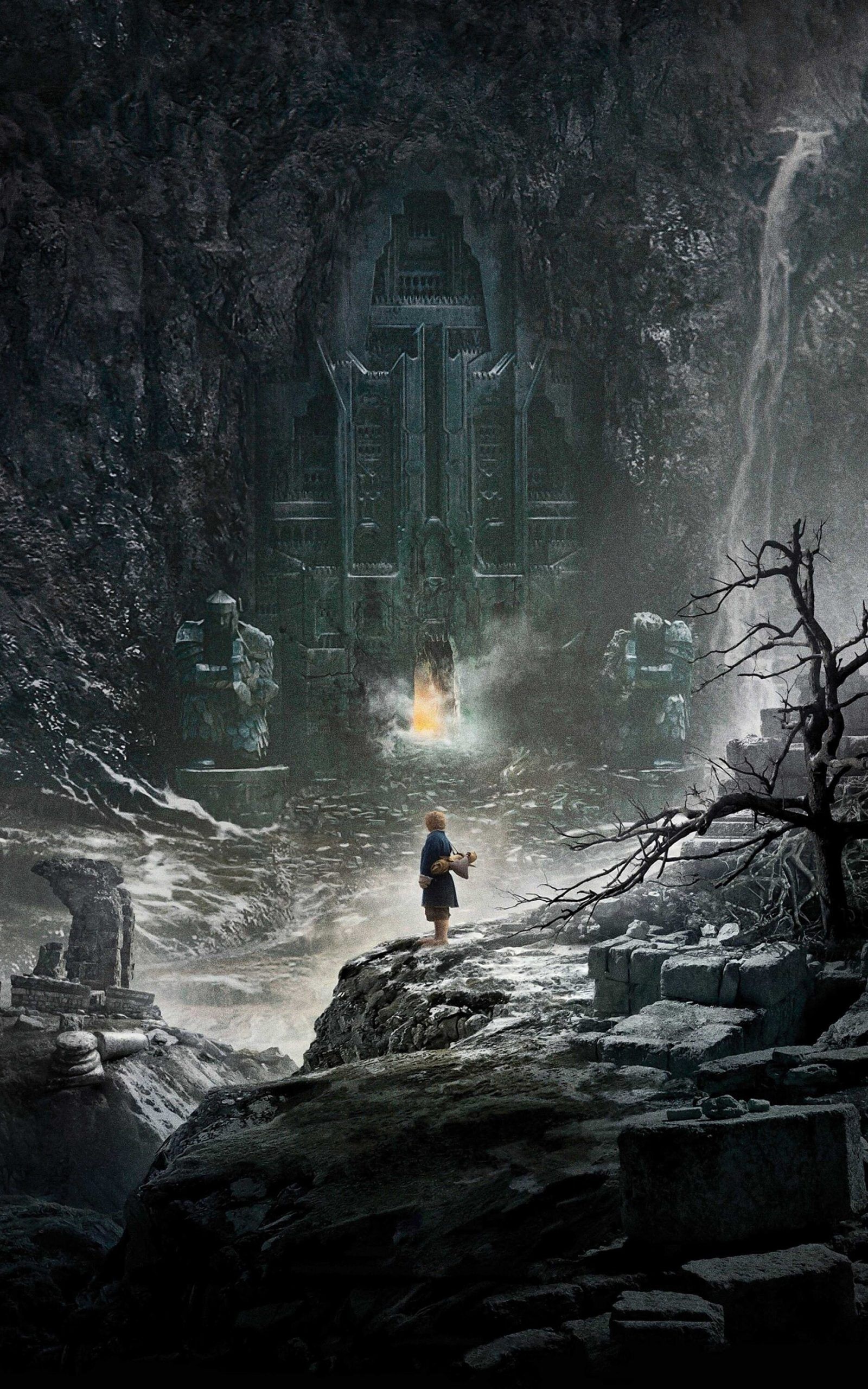 Erebor, Desolation of Smaug, Gloss poster, Fantasy landscape, 1600x2560 HD Phone