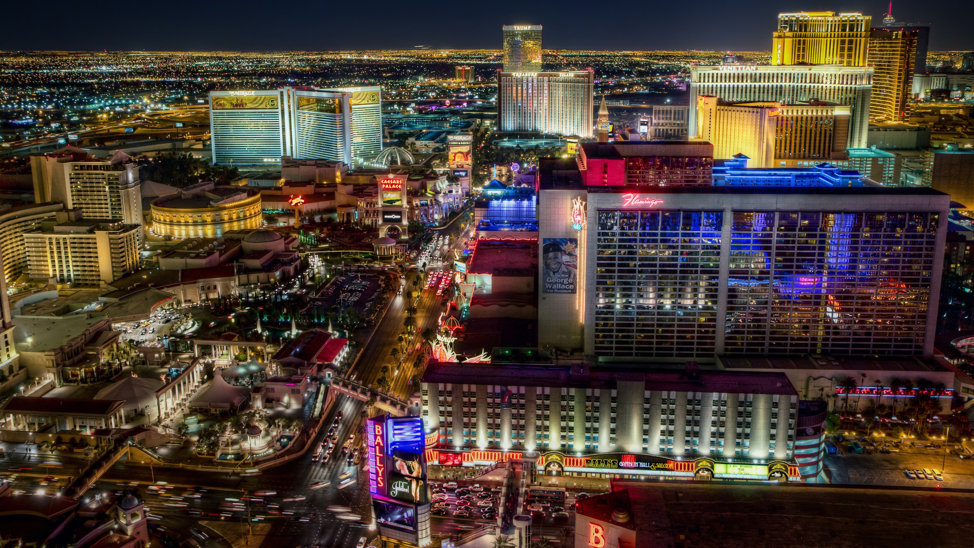 Luxury Vegas hotels, Stunning HD wallpapers, Flamingo & Mirage, Travel in style, 3840x2160 4K Desktop
