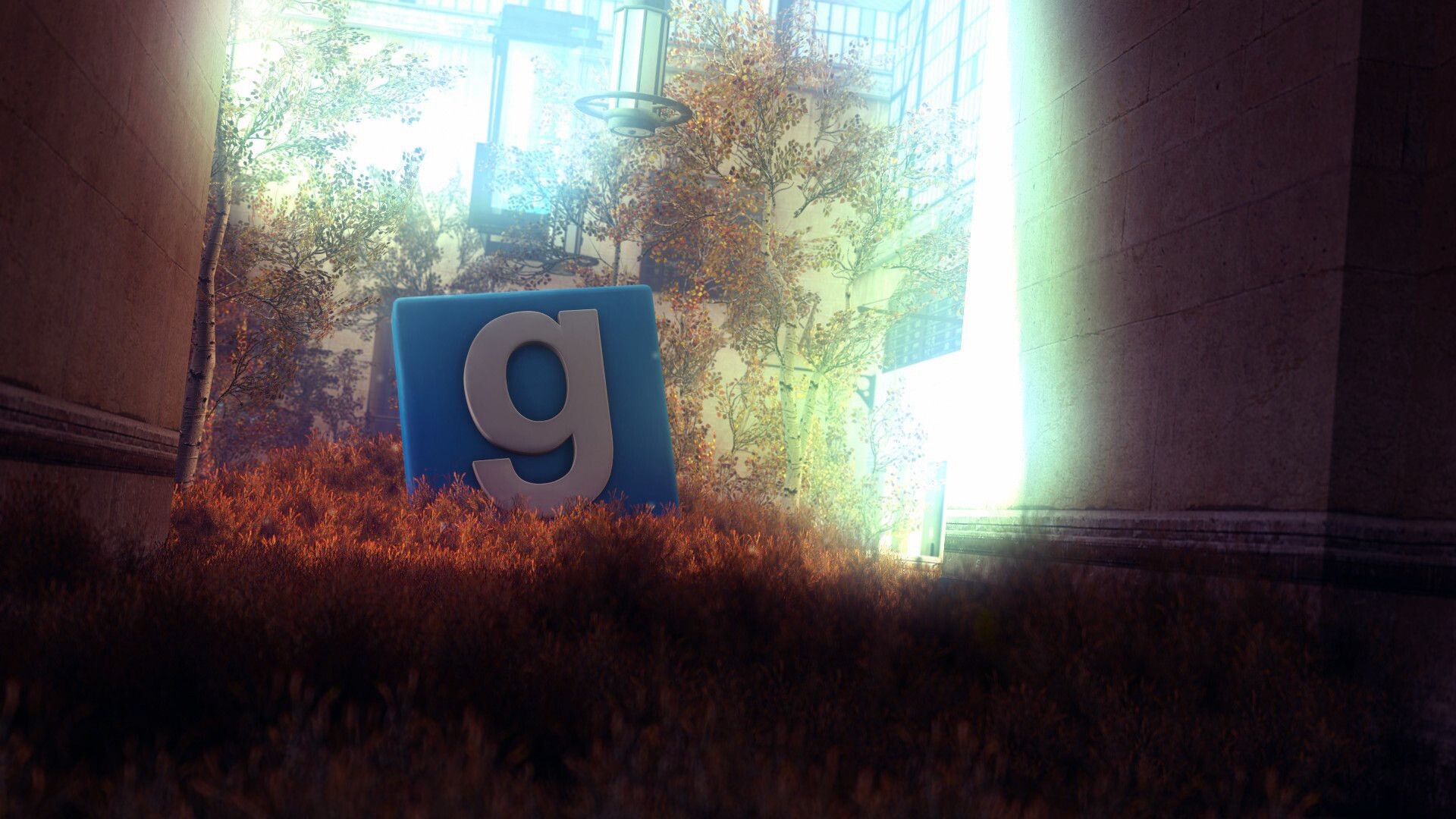 Garry's Mod: The G box at the White Forest military base, Half-Life 2: Episode 2, Fanmade modification. 1920x1080 Full HD Background.